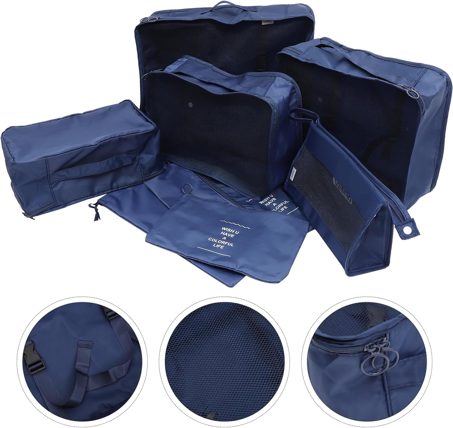 Yardenfun Travel Packing Cubes Luggage Organizers for Toiletries Clothes Shoes Cosmetics Storage Bags image number 3