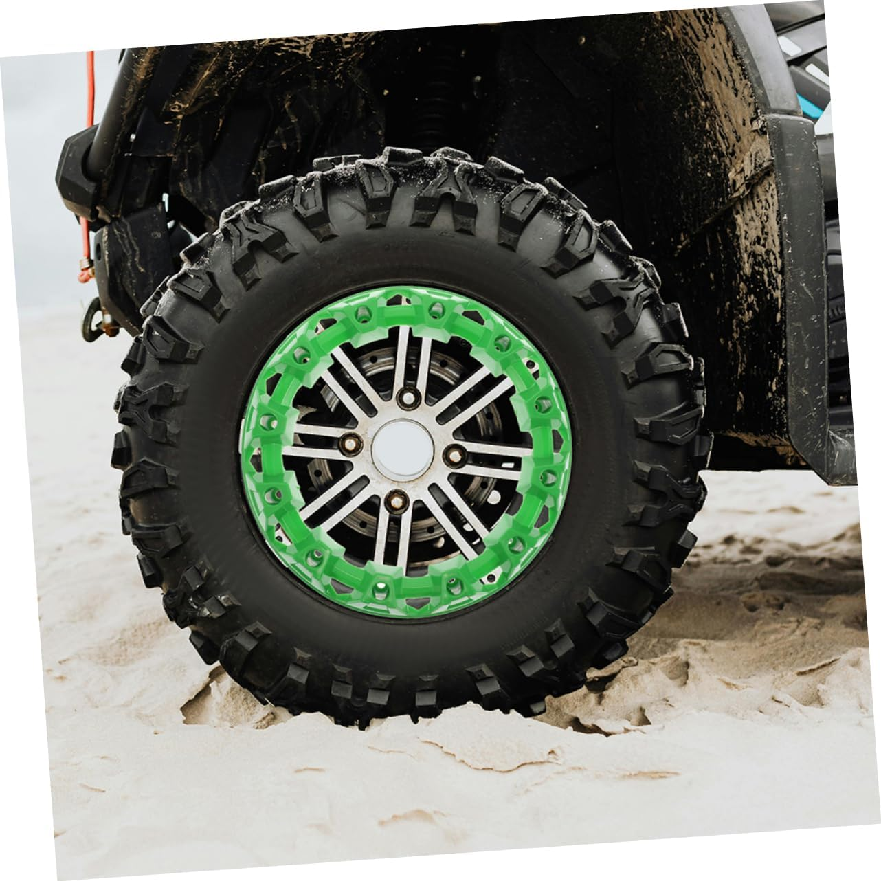 DINHEAROM 2Pcs ATV Wheel Hub Covers Durable Plastic Rim Caps for off Road Vehicles Protective Wheel Center Hub Covers for Versatile ATV Models