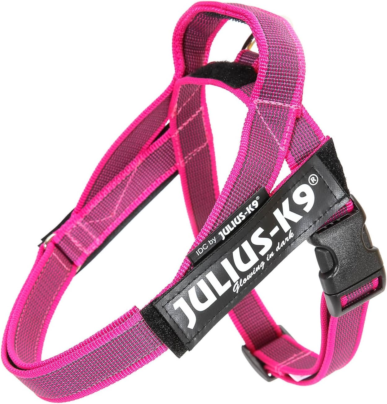 Julius-K9 IDC Color & Gray Belt Harness for Dogs, Size: Mini-Mini, Pink-Gray image number 6