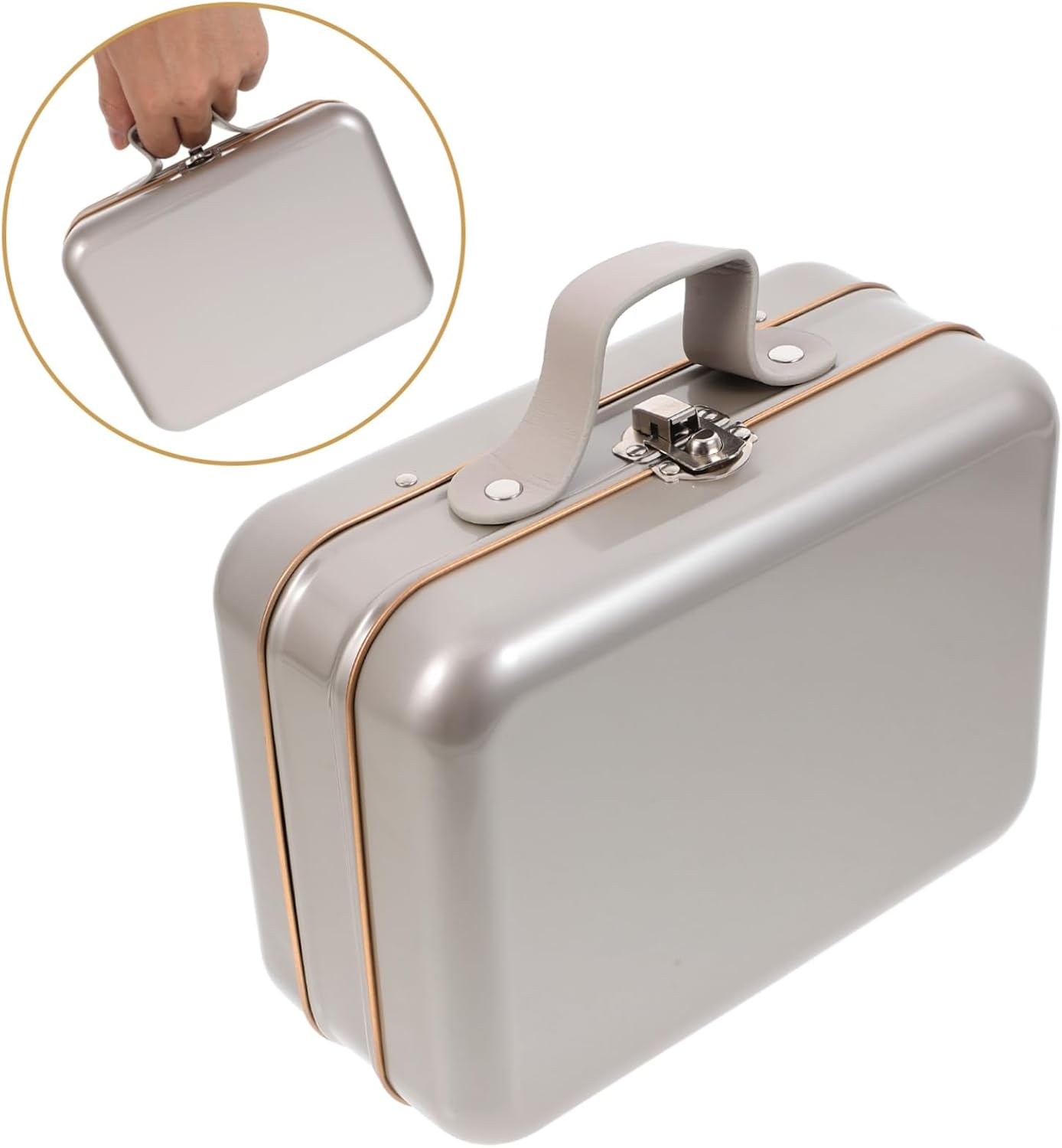 Tinplate Portable Case Craft Storage Box Handle Decorative Key Box for Desktop Organizer image number 6