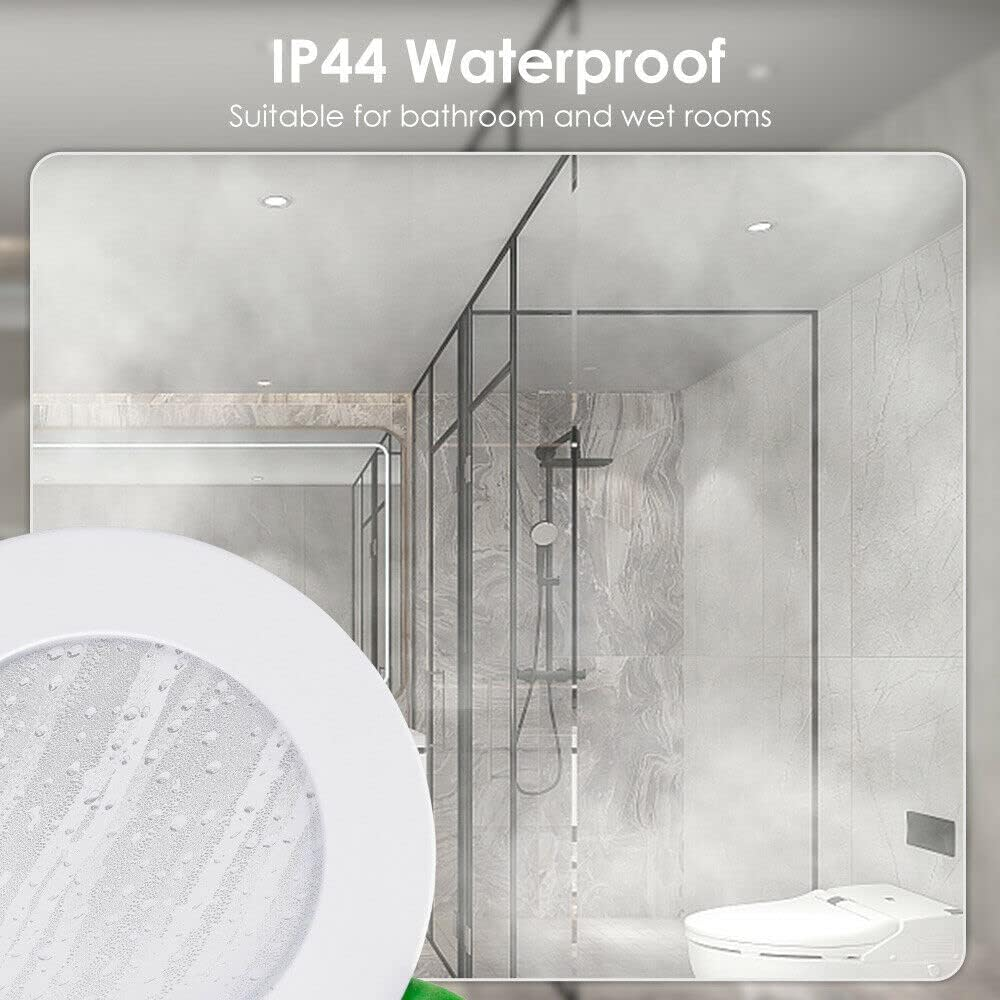 ALUSSO LED Recessed Ceiling Spotlights 12W Ultra Slim CCT Downlights Dimmable IP44, 3 Lighting Colors Adjustable 3000K 4000K 5700K,Cutout 90-100Mm,White,Pack of 10,AUS Plug image number 6