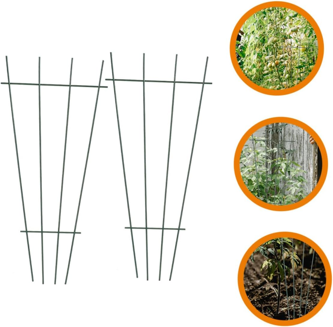 MERRYHAPY 2Pcs Sturdy Iron Garden Pergola Trellis Plant Stake Support for Indoor Outdoor Use image number 3