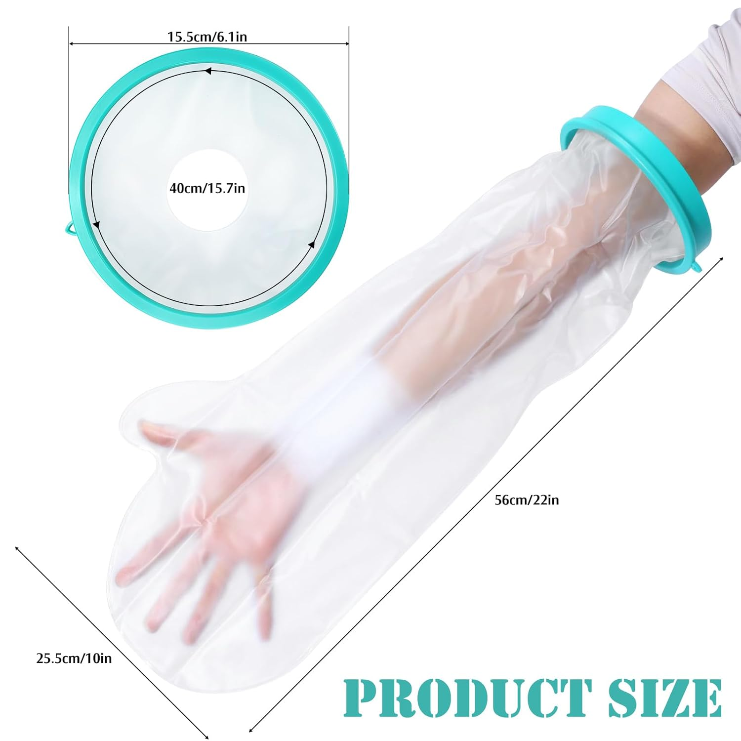 Arms Cast Covers for Shower Adult, Cast Covers Protector for Shower Arm Adult, Cast Waterproof Cover Arm, Shower Sleeve for Arm Cast (Adult Short Arm) image number 3