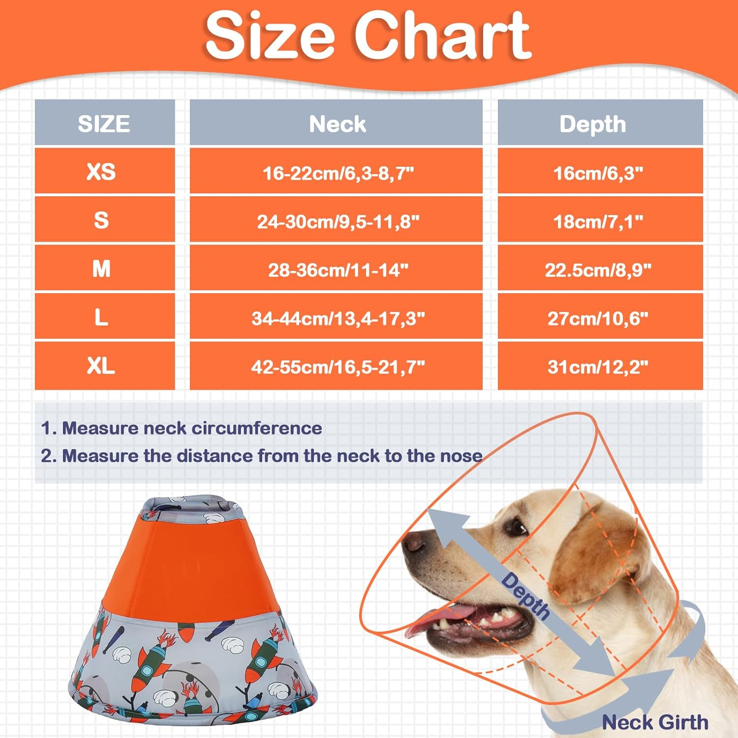 Hjumarayan Dog Collar - Soft Lick Protection Dog Adjustable Dog Collar Lick Protection Waterproof Protective Collar Prevent Injuries or Wounds Licks or Scratches (Red M) image number 5