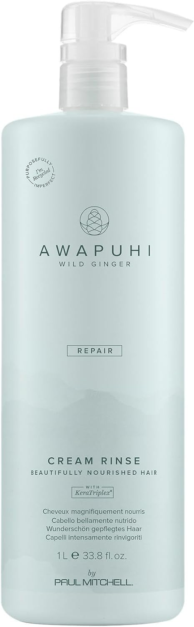 Awapuhi Wild Ginger Keratin Cream Rinse Conditioner, 1L image number 1