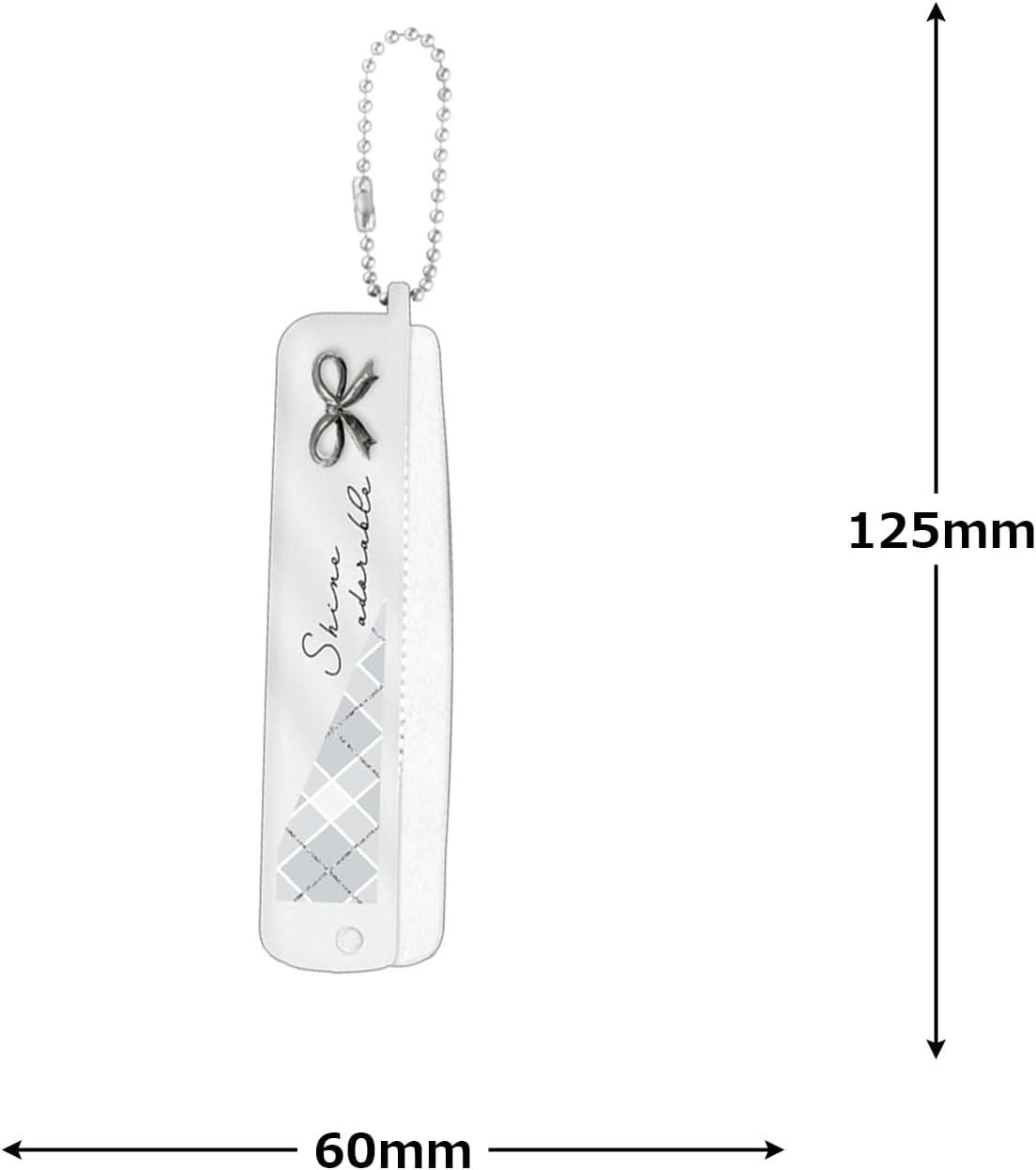 Kamio Japan Mirror French Ribbon Cosmetics Folding Brush & Comb SHINE ADORABLE 226858 image number 1