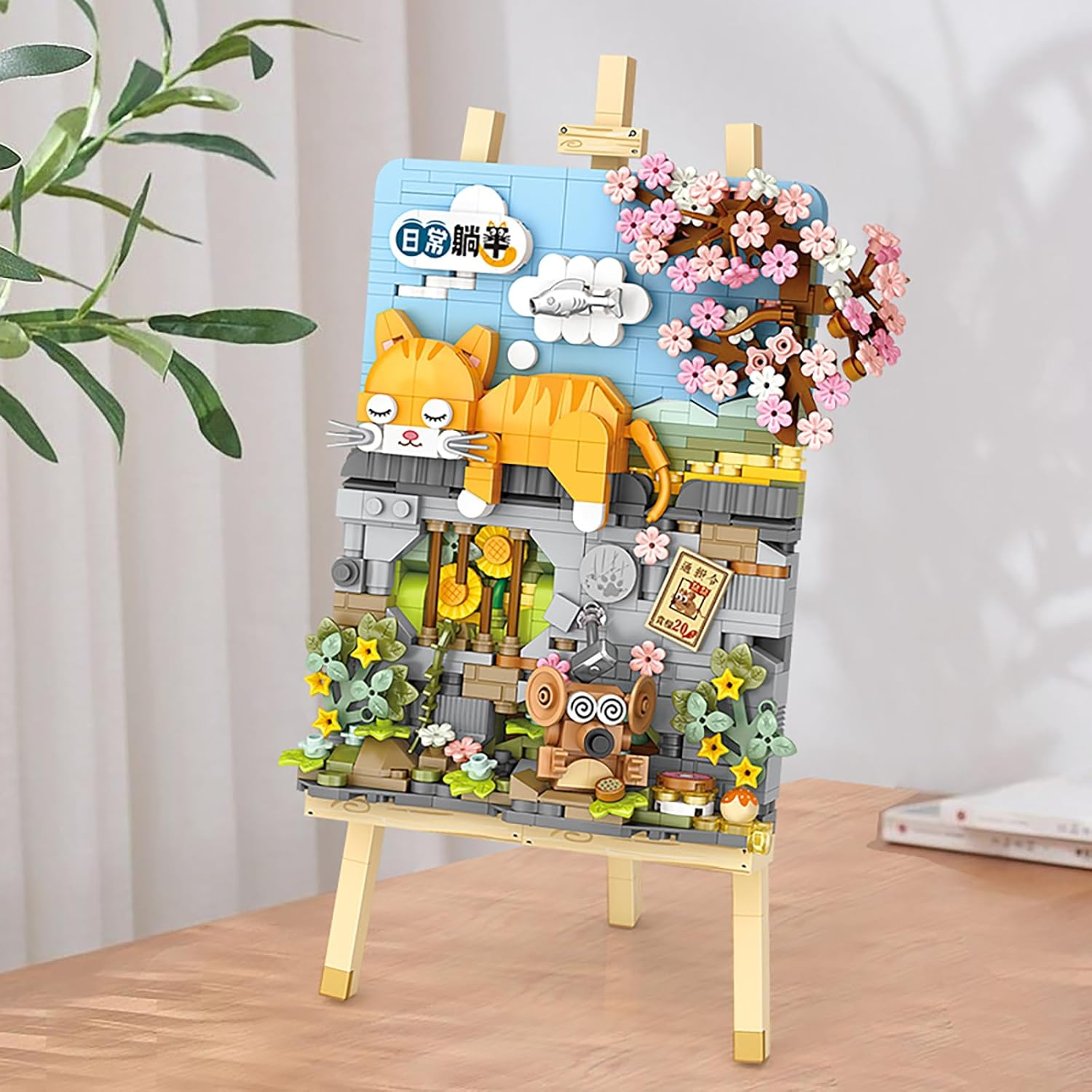 Toymart Block Painting &ndash; 3D Cat Wall Art Building Set, 787PCS Micro Building Blocks for Adults, Brick Building Set for Home Decor, Creative Block Painting Craft Kit for Teens and Kids Age 6+ image number 5