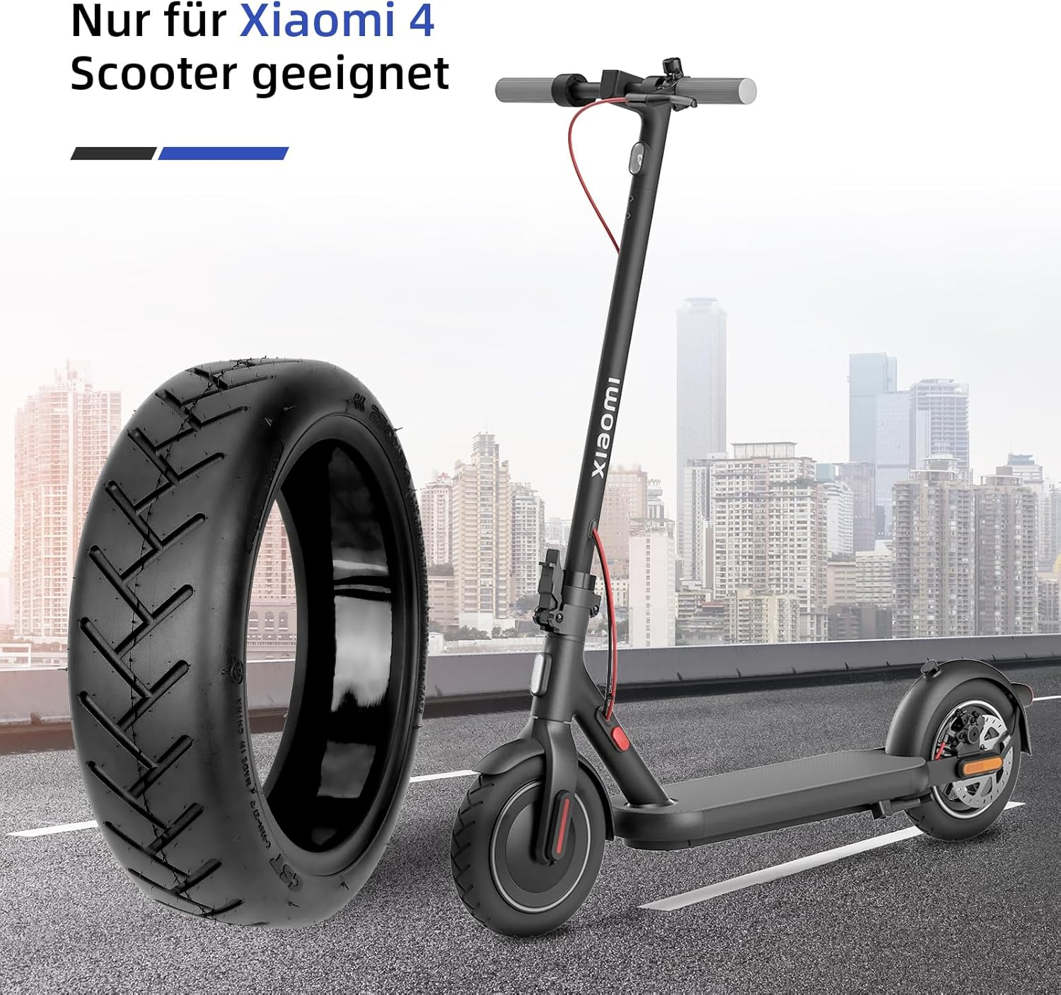 The Tubeless Tyres 250 X 54 Are Repairable and Suitable for Xiaomi 4 Electric Scooter, 10 X 2.125 Tubeless Tyres for Ninebot F20 F25 F30 F40, 10 Inch Replacement Tyres Front/Rear Tyres, 1 Piece image number 3