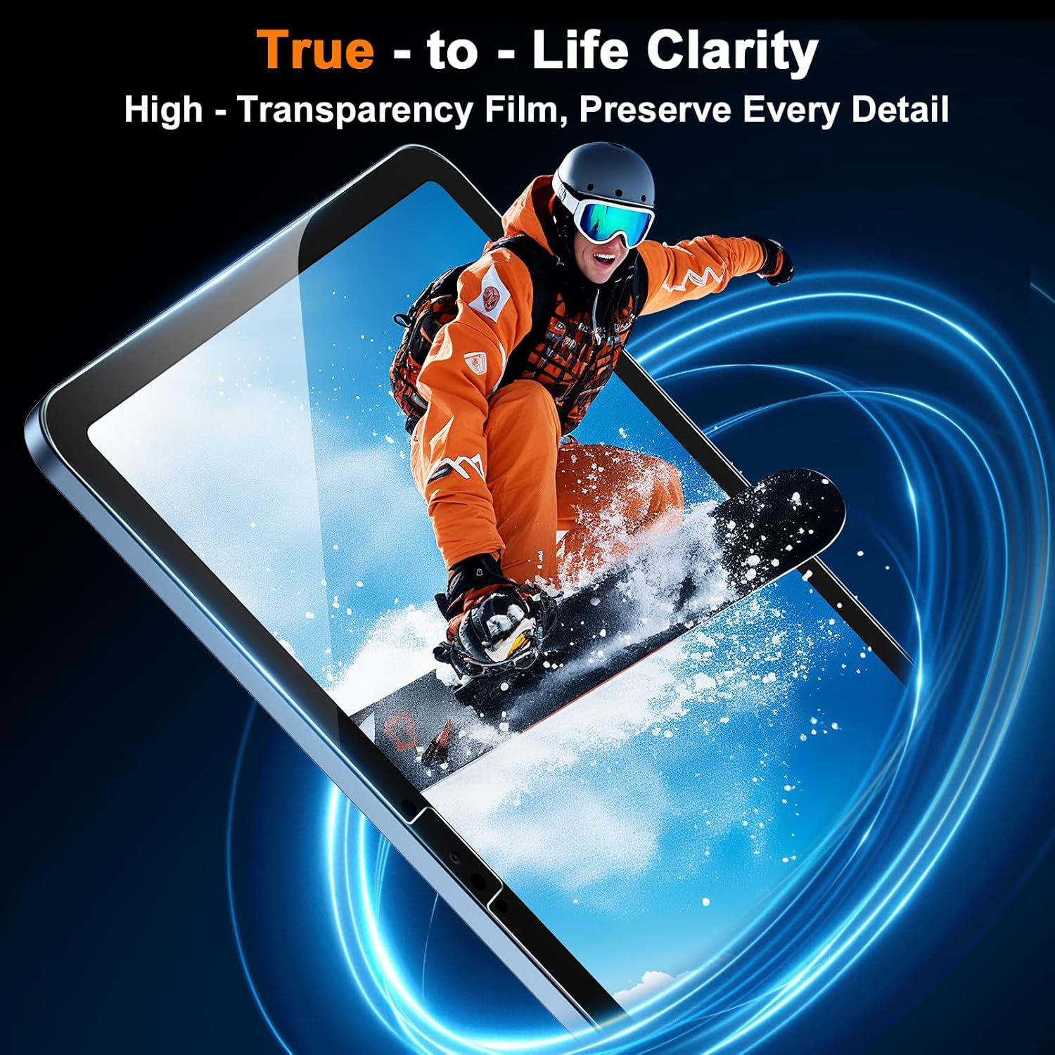 Avakot 2 Pack Ipad 10Th Generation Screen Protector Tempered Glass Screen Protector for Ipad 10.9 Inch 2022 Ultra Thin Tempered Glass Film for Ipad 10 Gen Touch Sensitive Anti-Scratch image number 4