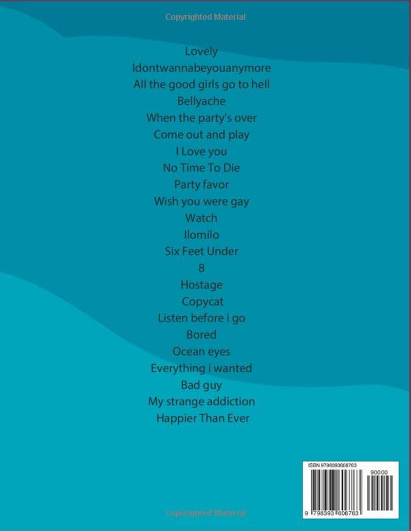 Billie Eilish Sheet Music: 23 Super Easy Piano Songs