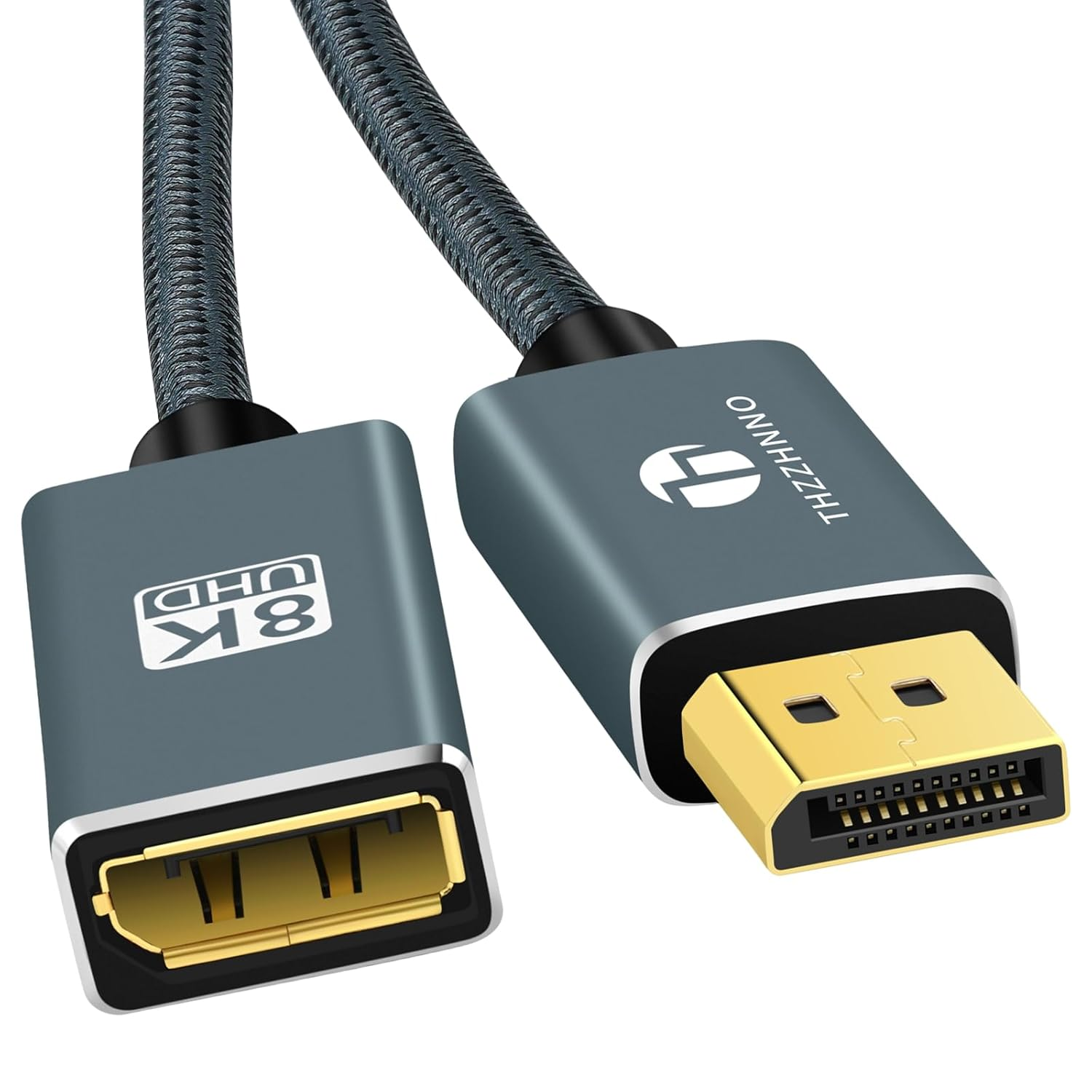 Thzzhnno Displayport Extension Cable 0.5M, 8K 1.4 Displayport Male to Female Cable, DP to DP Extended Lead Supports 8K@60Hz,4K@120Hz for Gaming Monitor, Graphics, PC image number 5