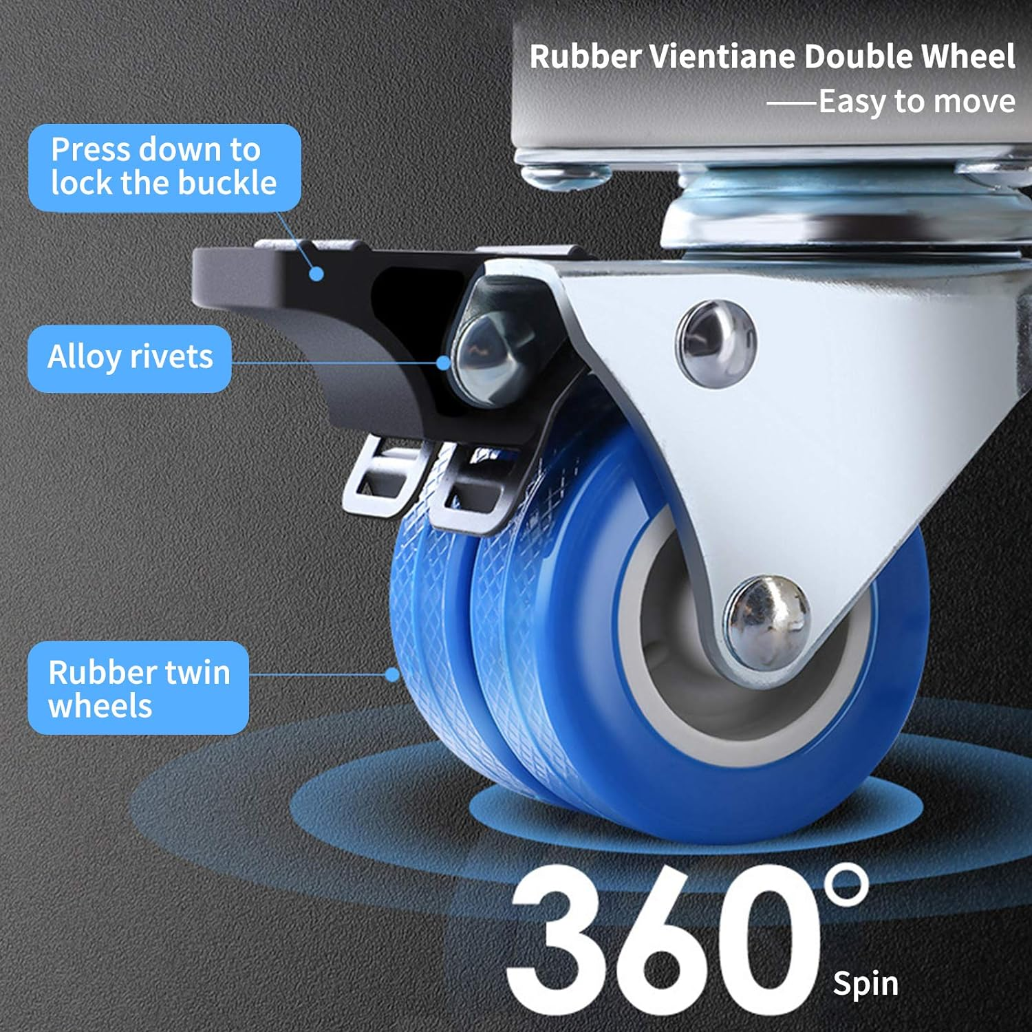 Carolyndesign Washing Machine Pedestal Stand with 8 Super Strong Feet and 4X2 Locking Universal Casters, Multifunctional Movable Adjustable Base for Washer Dryer and Refrigerator (L) image number 5