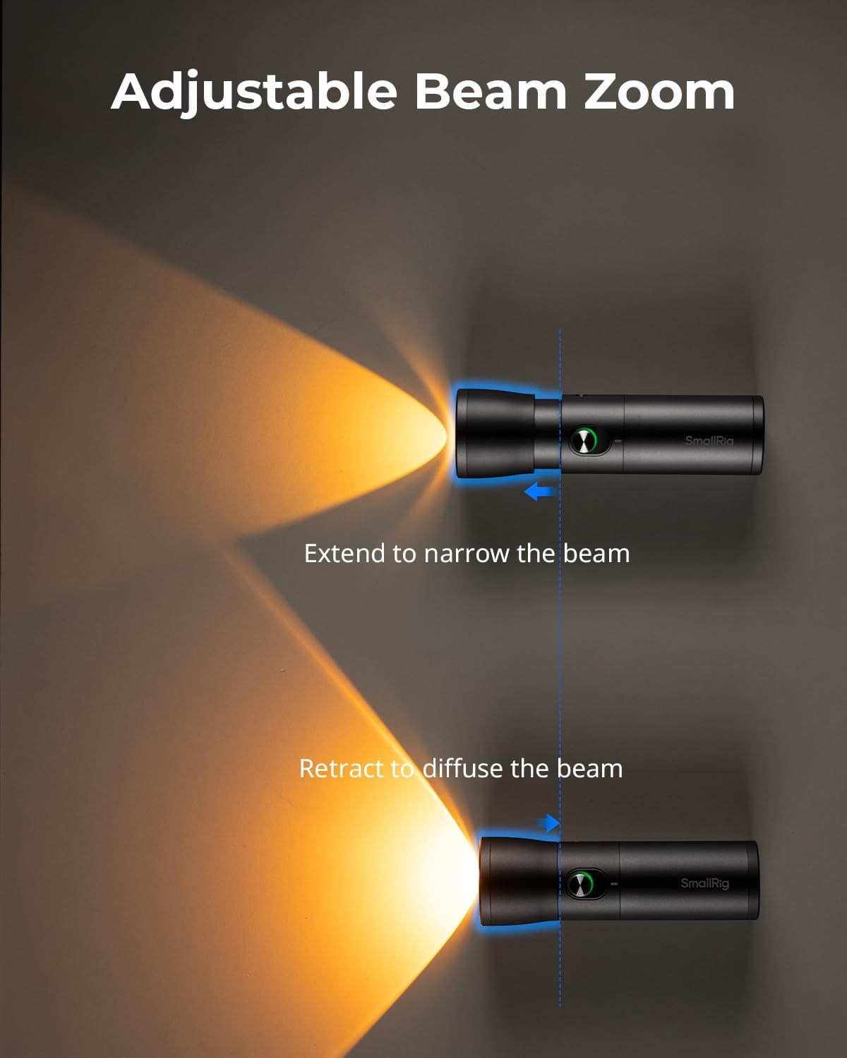 SMALLRIG RGB LED Photography Flashlight, 7500Mah Aluminum Alloy Patterned Ambient Light, 4 Color Fill Light with 20 Patterned Light Filters, Perfect for Photo, Content Creation Accessorie RF10C 4634 image number 1