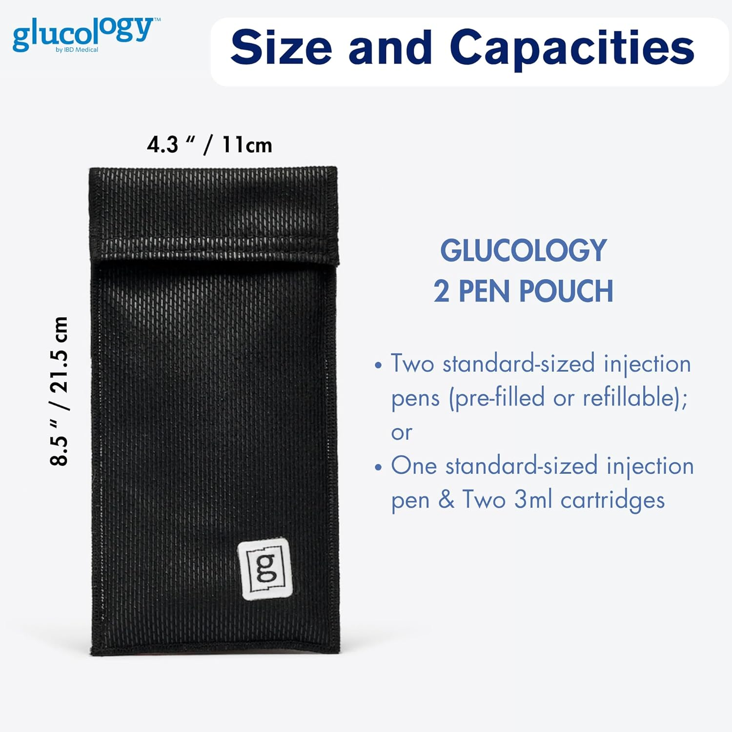 Glucology Insulin Cooling Pouch &ndash; Keeps Medication Cool for 36+ Hours, Stress-Free | Insulin Pen Cooler for Travel and Everyday Use | No Ice, No Batteries Required | 2 Pens Capacity | Black image number 5