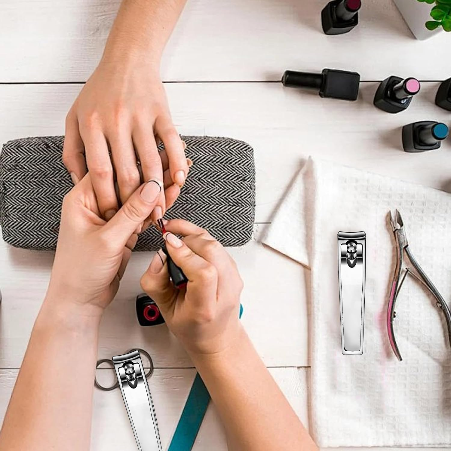 NATZERAT 10 Pack Straight Nail Clippers Bulk,Sharp Blade Toe Nail Clippers Fingernail & Toenail Nail Clipper in Bulk,Nail Supplies Manicure Tools for Women Man Adult Homeless Care - Zjdd-10 image number 6