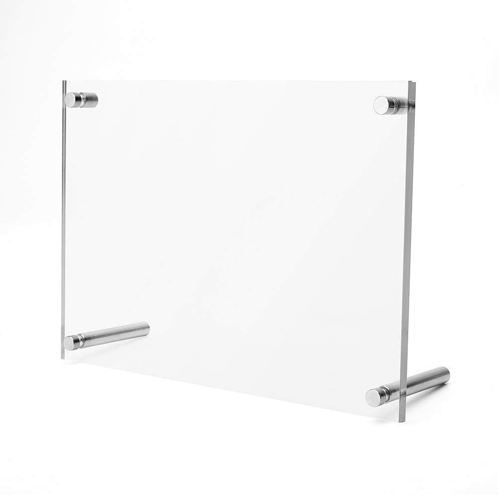 HESIN 2 Pack of 6 X 9 Acrylic Picture Frametabletop Photo Frame and Wall Mounted Sign Holder Suit for A5 Paper or 6"X9" Frame (2 Pack) image number 2