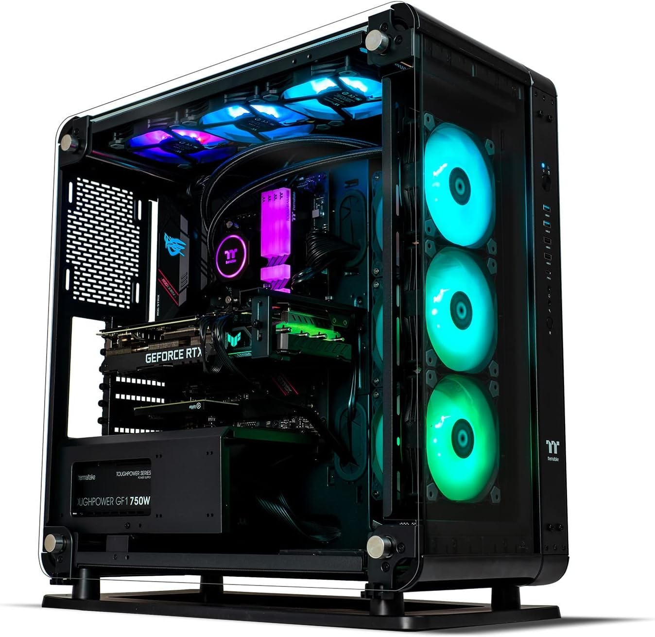 Thermaltake Computer System Valkyrie Streaming PC- AMD 5600X/ RTX 3060/ 16GB RGB Ram/Wifi/Core P6 Black, CA-4L2-00D1WA-01 image number 5