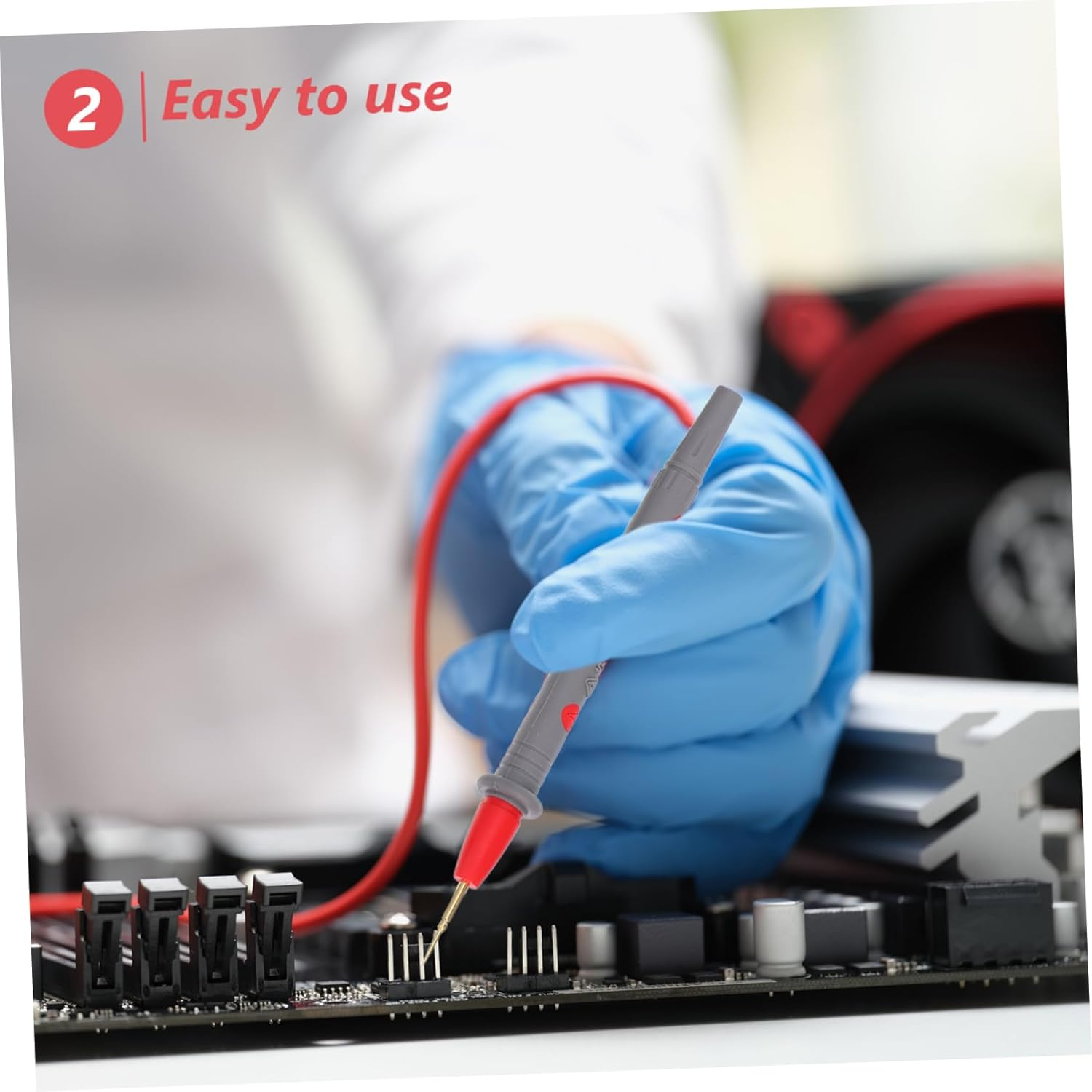 SOESFOUFU 2Pcs Multimeter Leads Test Probes Kit Banana Plug Flex Probe for Automotive image number 1