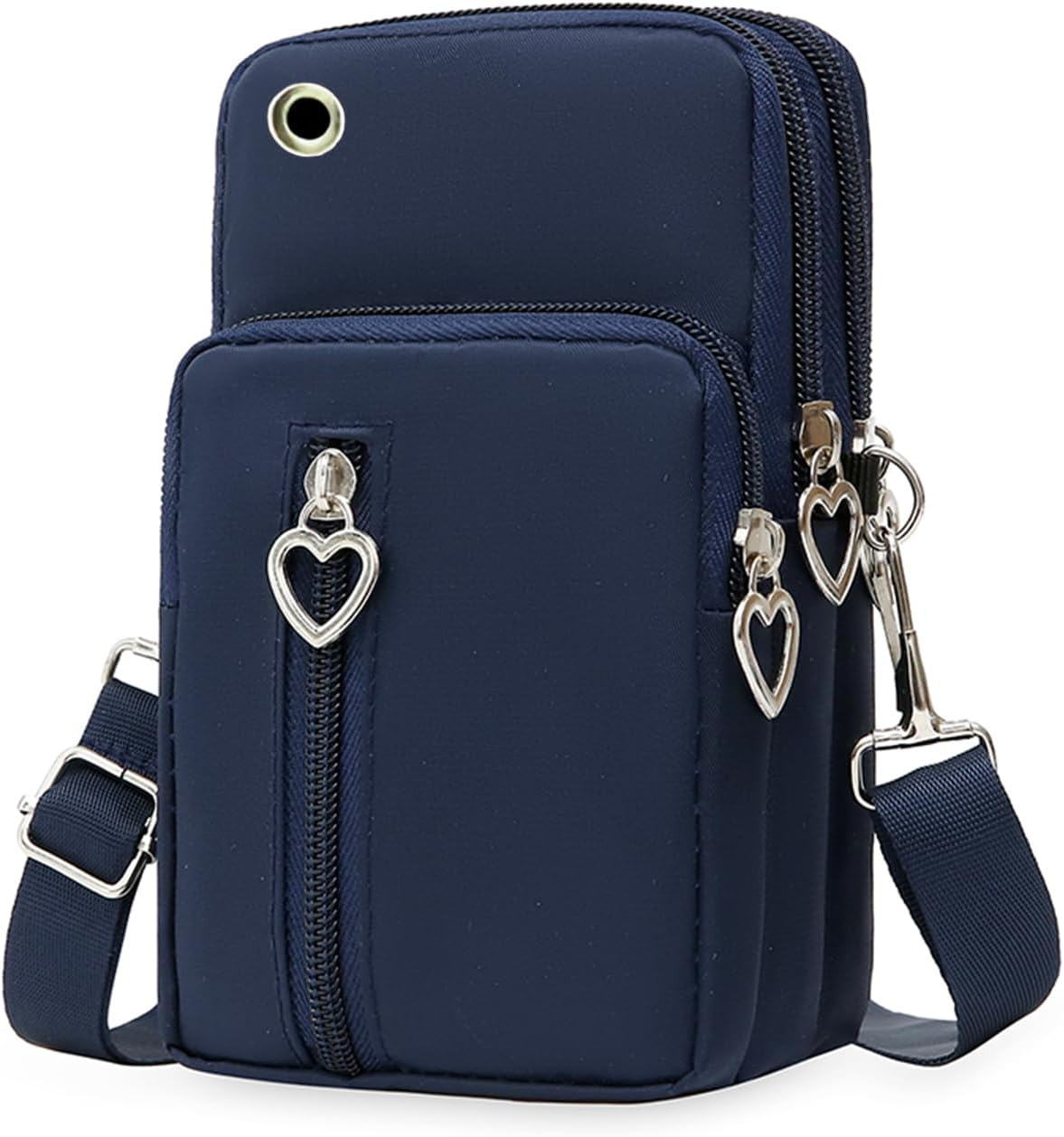 Women'S Nylon Crossbody Phone Bag, Small Cellphone Purse Cute with Zipper &ndash; Multi-Function Travel Handbag, Phone Wallet for Women, Soft Water-Resistant, Suitable for Phone PM (Pink)