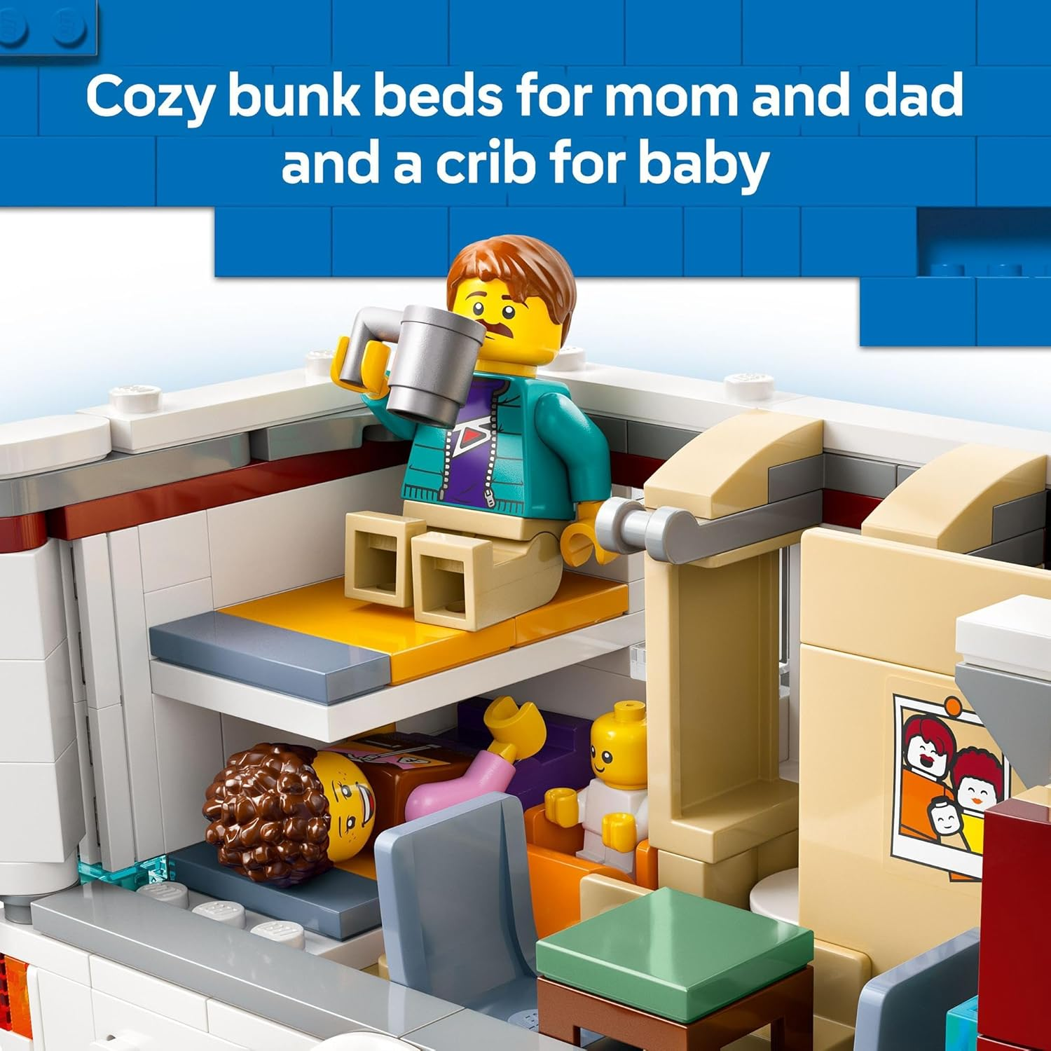 LEGO City Holiday Adventure Camper Van Toy for 6+ Year Old Girls & Boys, Vehicle Building Set with 3 Minifigures, Kids Toy Car & Accessories, Creative Role Play Construction Set 60454 image number 6