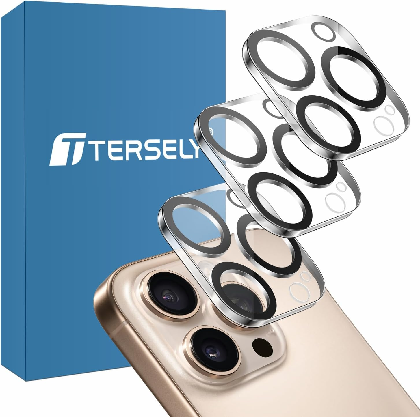 [3 Pack] T Tersely Camera Lens Screen Protector for Iphone 16 Pro/Iphone 16 Pro Max, 9H Hardness Transparent HD Protective Tempered Glass Protector Film image number 1