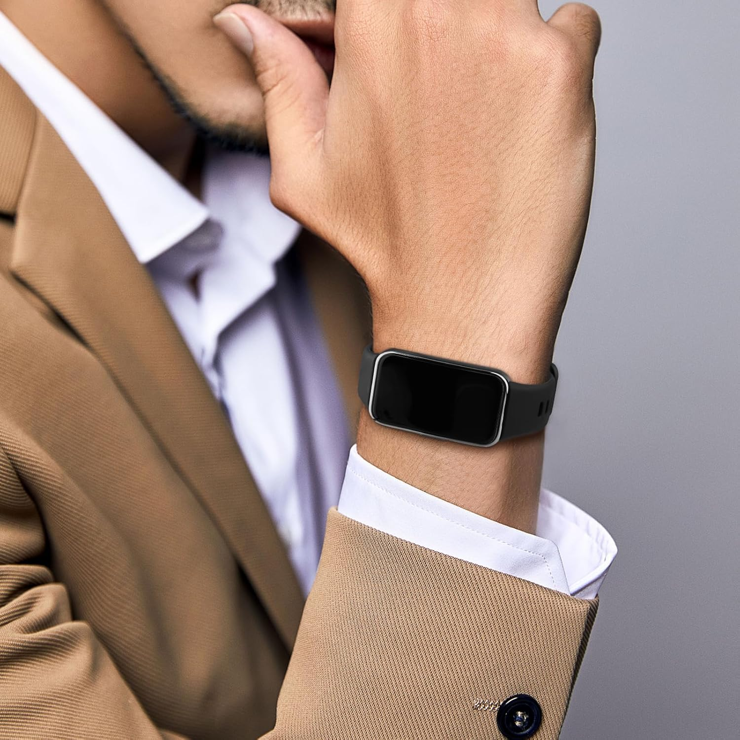 Silicone Bands for Huawei Band 10 Strap/Huawei Band 9/8 Strap Women Men, Soft Comfortable Adjustable Replacement Sport Wristband - Navy Blue image number 6