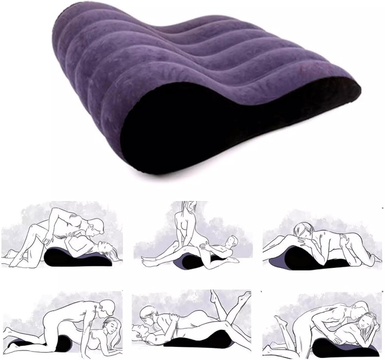 Inflatable Sex Sofa Position Pillow Sofa Bed Cushion for BDSM and Bondage Play, Sex Game Love Furniture for Couple Deeper Air Mattress Chair Position Support Adult Sex Toy image number 1