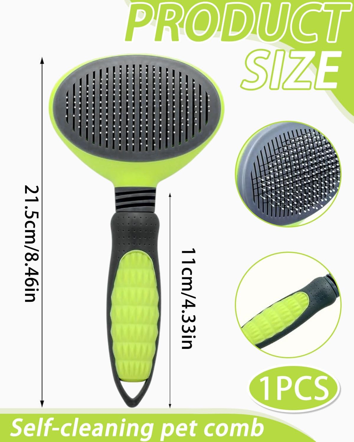 1 X Dog Brush, Cat Brush, Pet Brush, Undercoat, Dog Brush, Cat Brush for Long Hair and Short Hair, Clean Pet Hair from the Brush with One Button image number 5