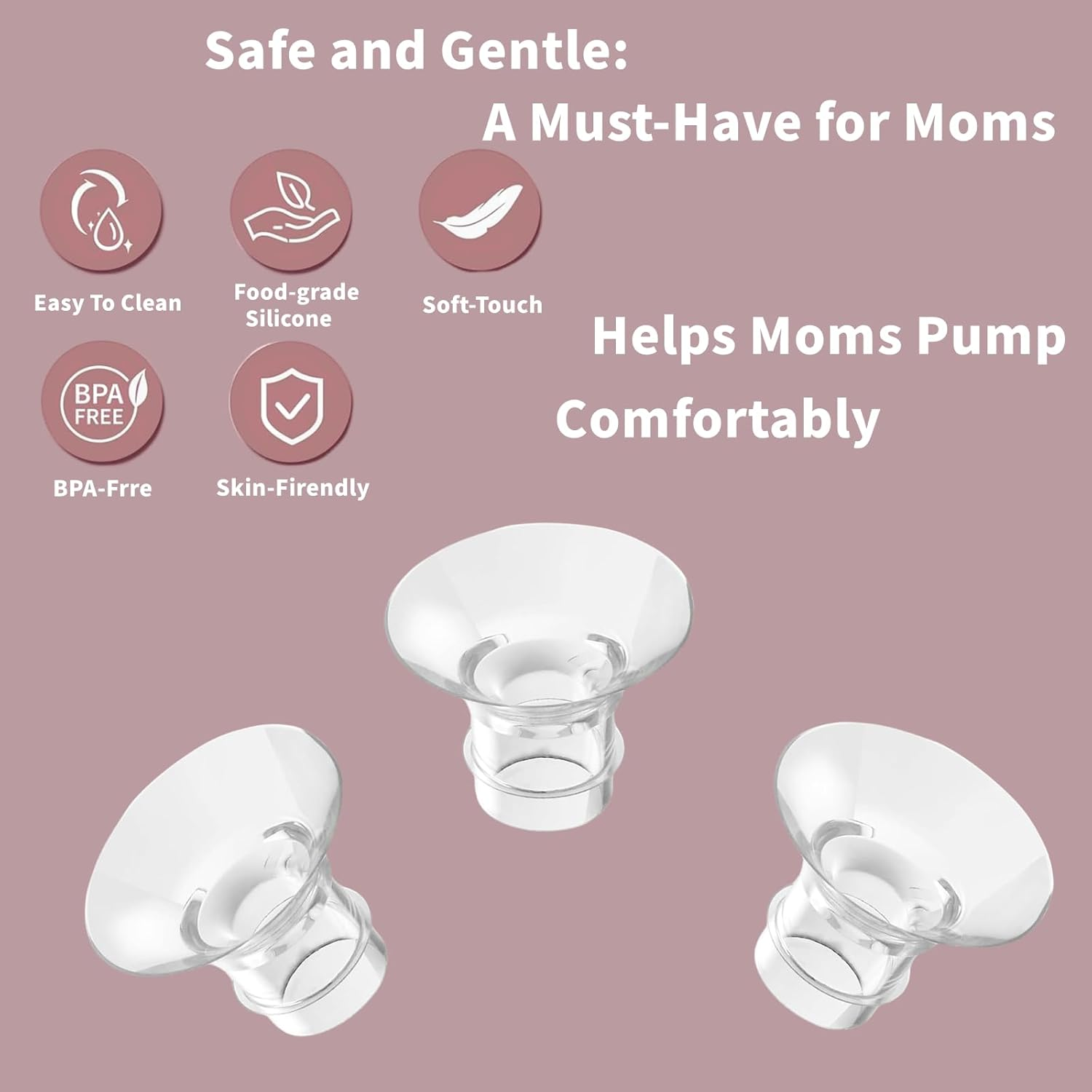 Flange Inserts Compatible with S12Pro S12 / S9 Wearable Breast Pump,Reduce 24Mm Shield/Flange Nipple Tunnel down to 17/19Mm, 4Pcs image number 5
