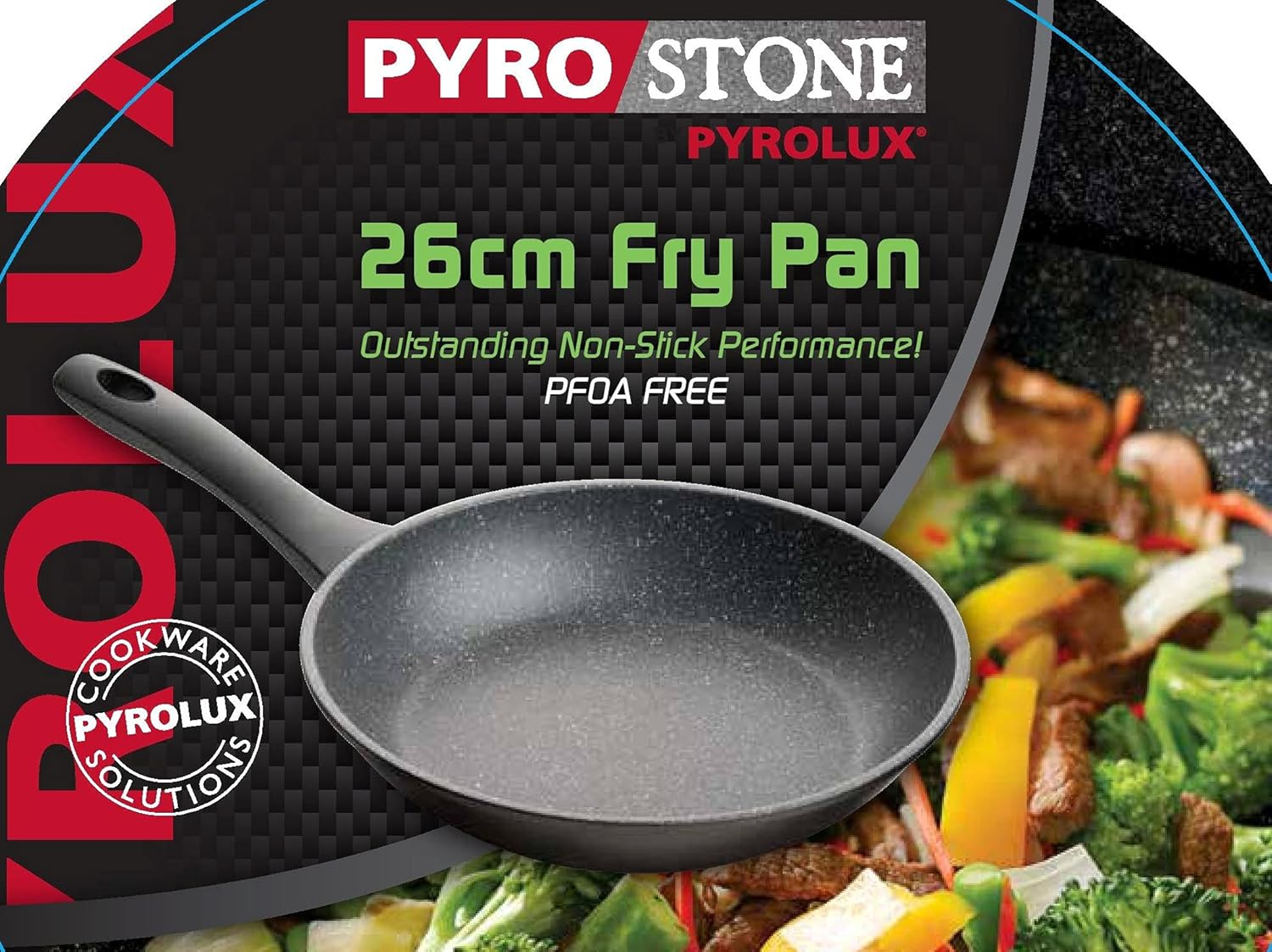 Pyrolux Pyrostone Non-Stick Fry Pan/Skillet, 26 Cm, Black image number 2