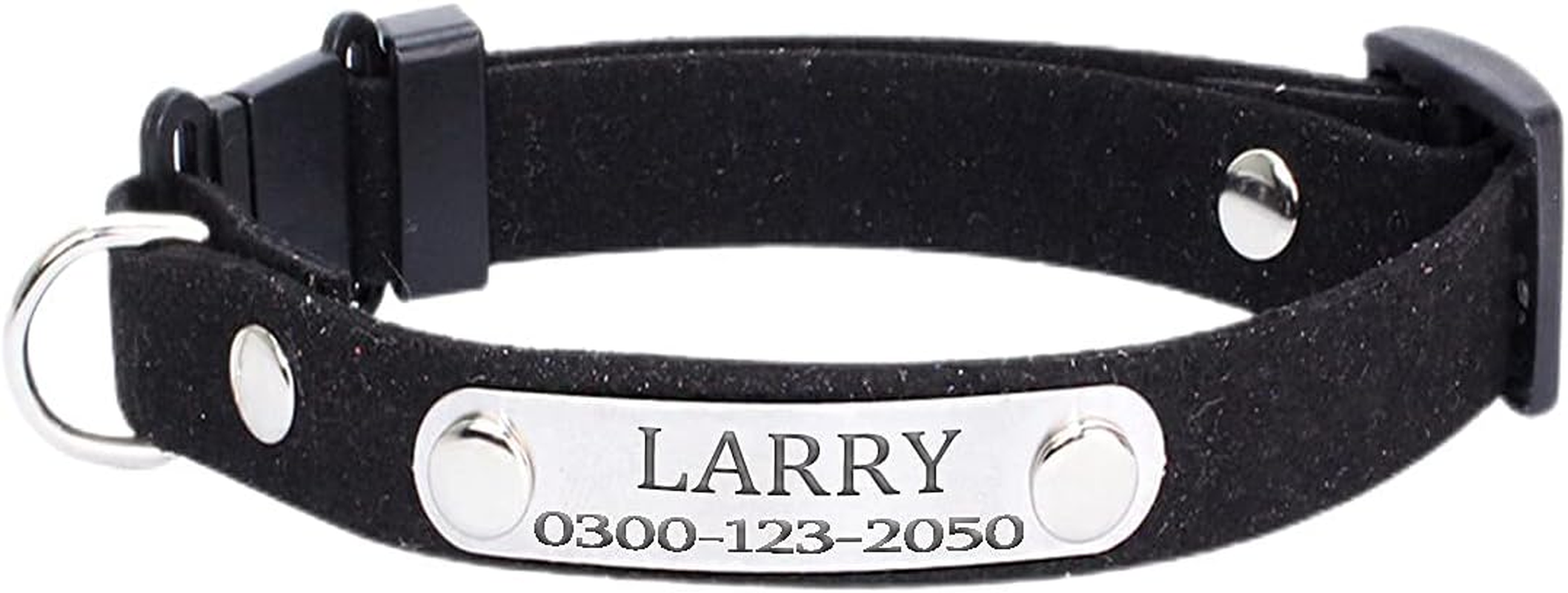 Yonsbox Personalized anti Strangulation Kitten Cat Collars with Bell Breakaway Quick Release Custom Engraved Cat Collar with Name Tag Adjustable Cute Cat Collars for Male Female Boy Girl Cats