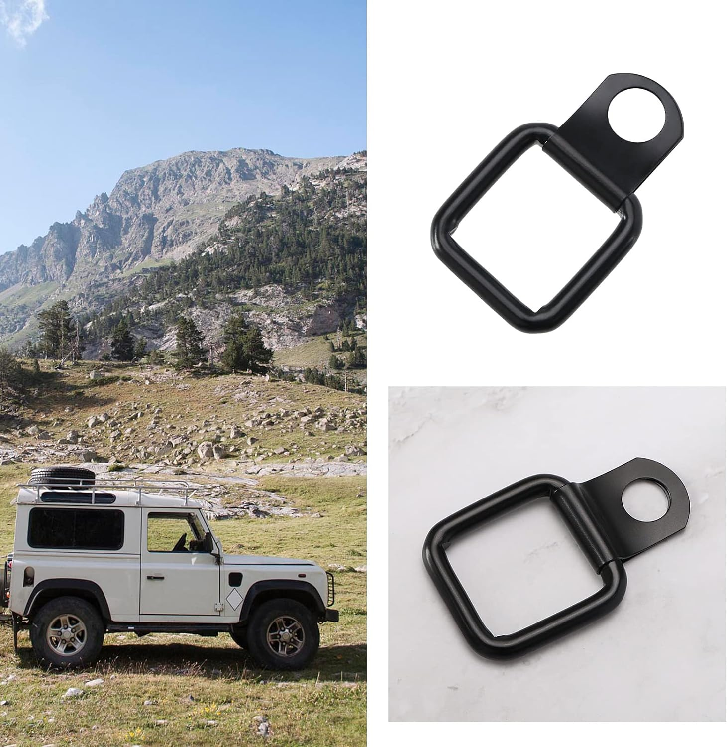 Emagtech 8PCS Tie down Anchors Heavy Duty D-Rings Compatible with Wrangler JK YJ TJ JKU Sports Sahara Rubicon X Unlimited Trucks Trailers Pickups Boats Motorcycles image number 2