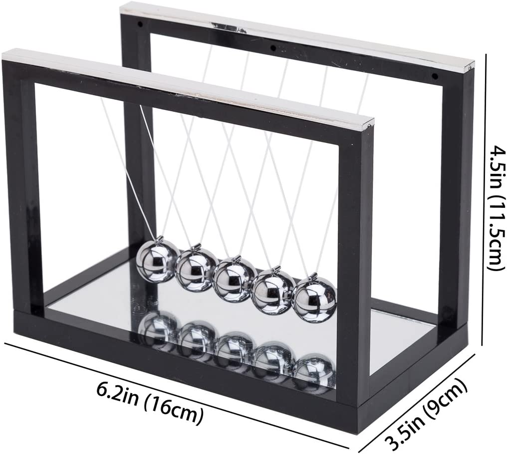 Thy Collectibles Newtons Cradle Balance Balls with Mirror Desk Top Decoration Kinetic Motion Toy for Home and Office image number 1
