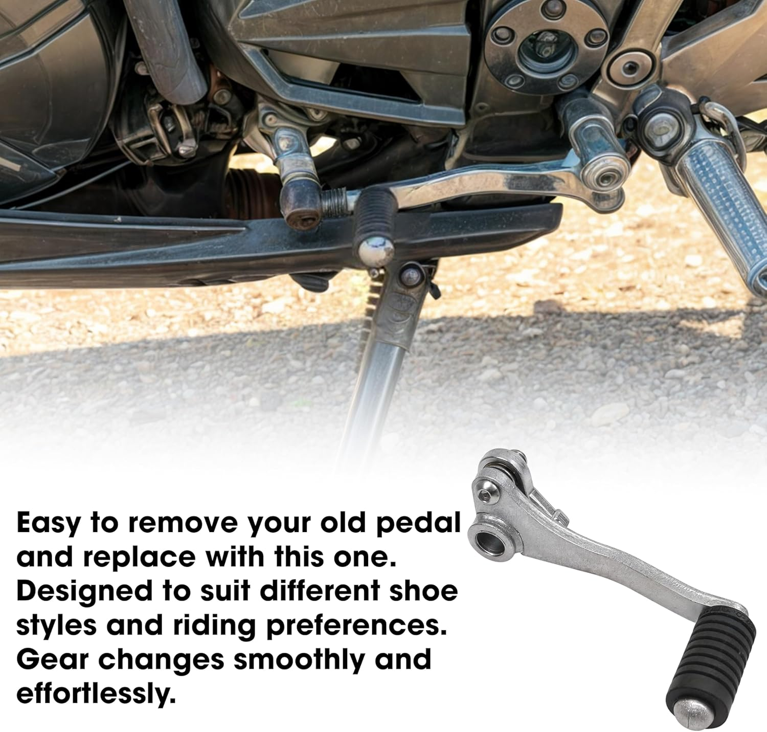 Marsrut Left Gear Shift Lever Pedal Compatible with Kawasaki Ninja 250R 300 Z250 Z300 EX250R Motorcycle, 13242-0088 Left Shifter Brake Pedal Replacement Part image number 1