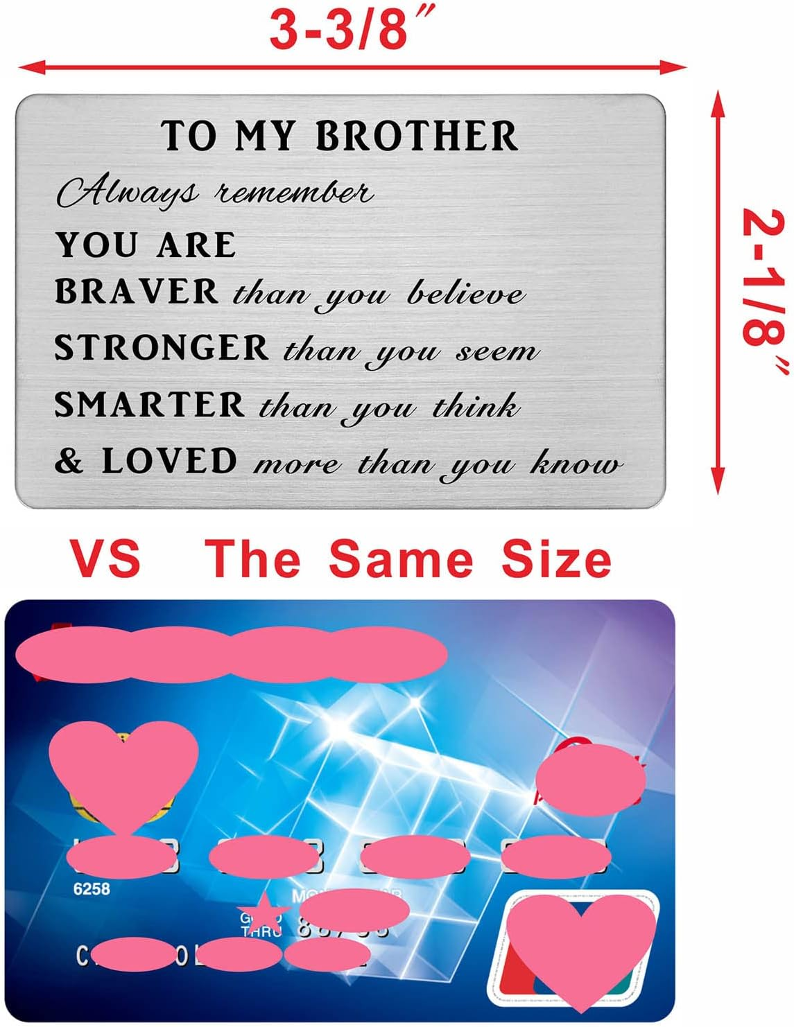 To My Brother Gift, Brother Birthday Cards from Sister, Brother Personalised Gifts on Fathers Day image number 3