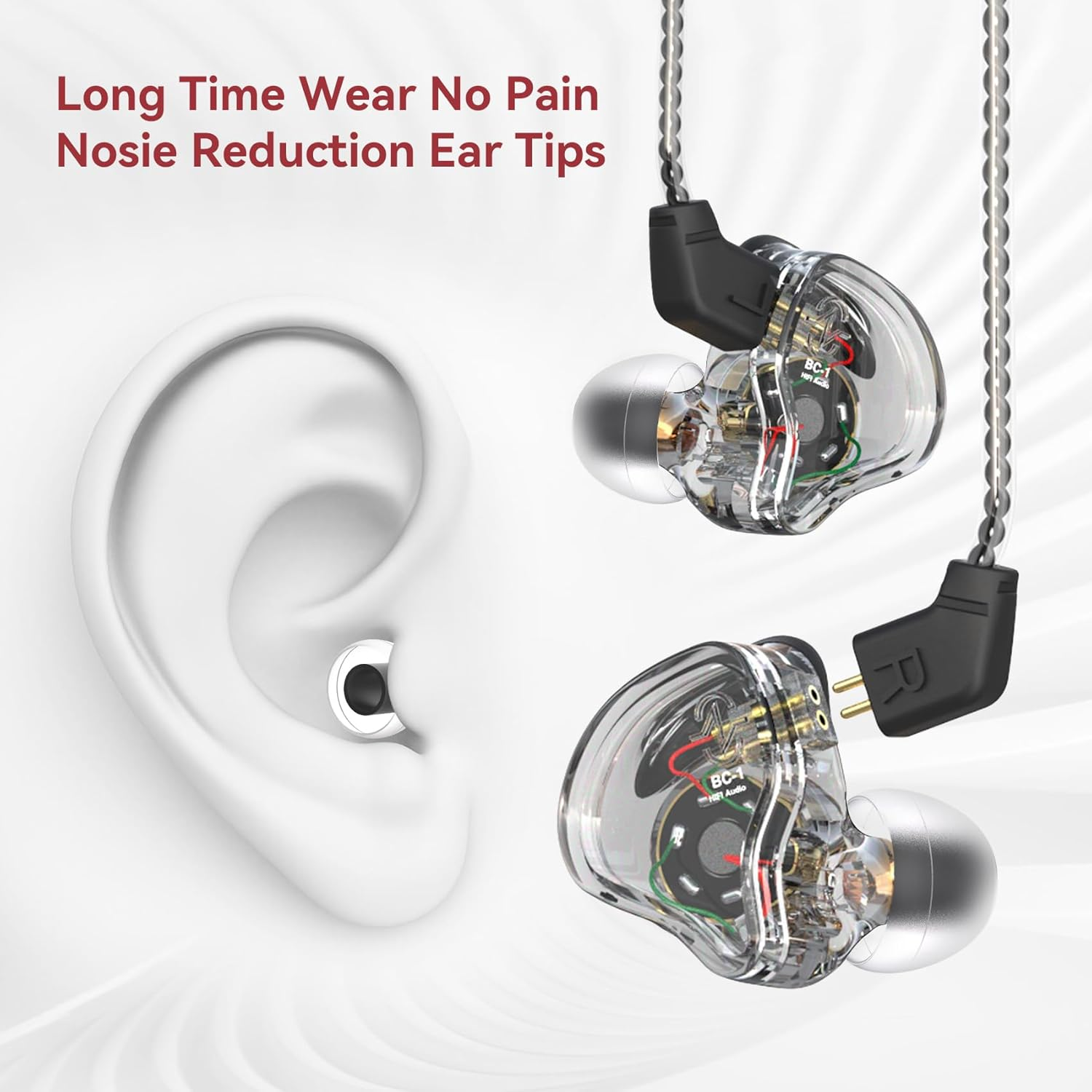 KINBOOFI 5 Pairs KBEAR 07 Ear Tips, Silicone Eartips Earbuds for KZ ZST ZS10 PRO AS10 ZSN ZSN ZSN PRO X ZSN PRO Headphone image number 4