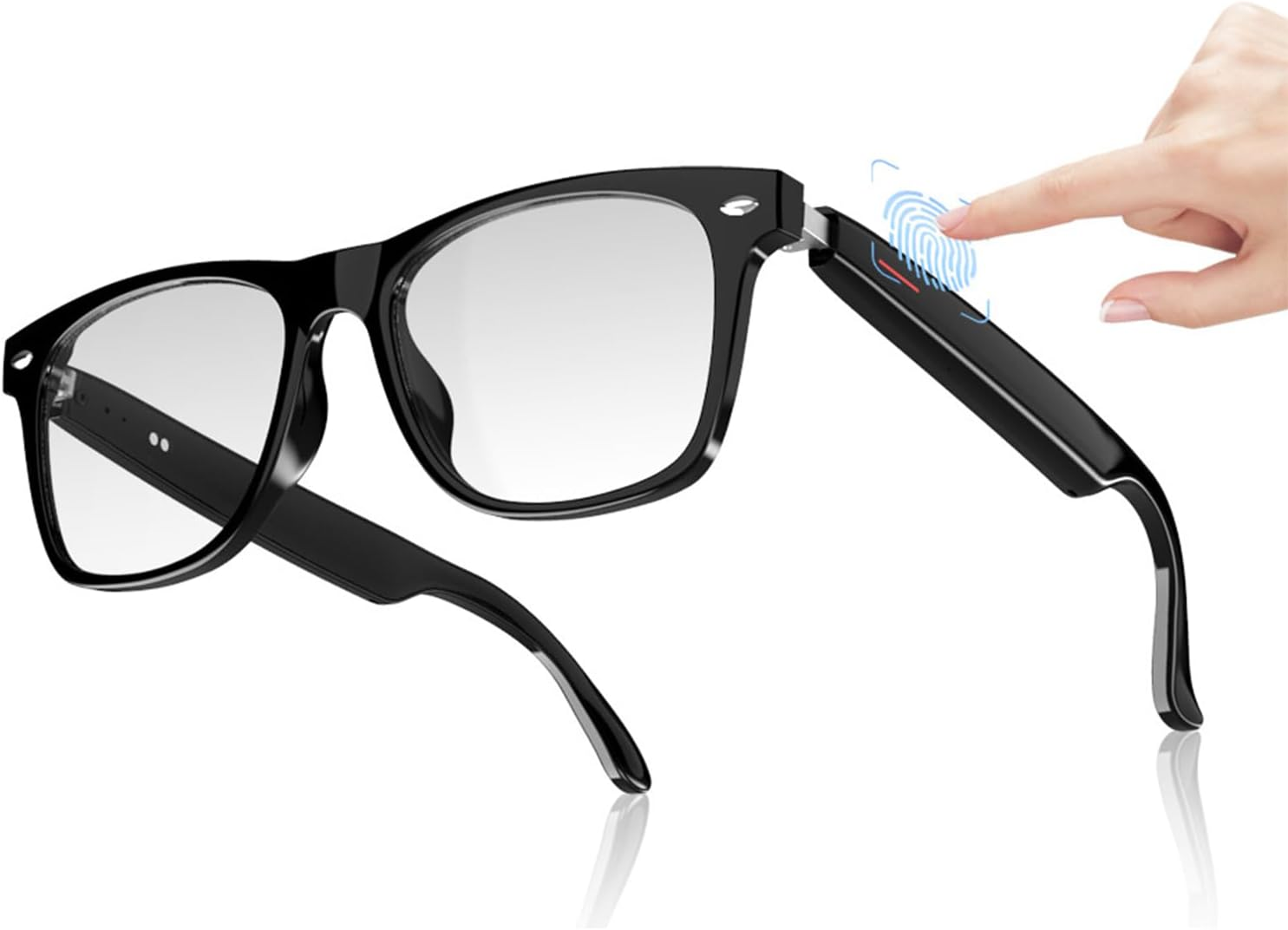 Smart Audio Glasses with Speaker, Listenning Music and Calls with Volumn up and Down, Wireless Audio Answer and End Calls Glasses Women Travel Use - A image number 5