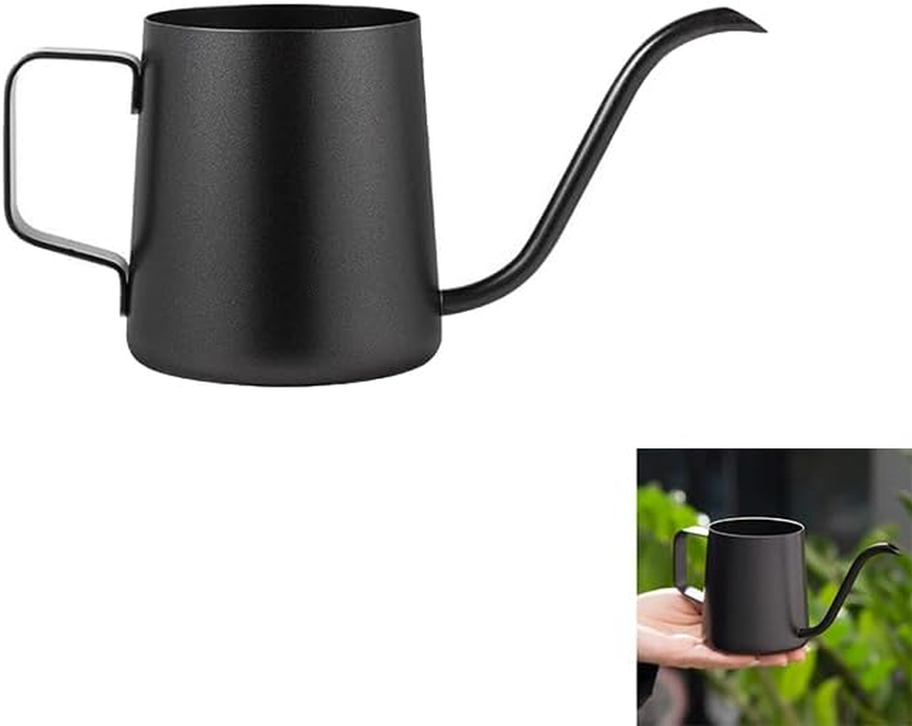 1PCS Watering Can Indoor Plants, Indoor Watering Can 350 Ml, Small Watering Can with Long Spout, Stainless Steel Plant Watering Can,Long Spout Small Water Can,Outdoor Garden Flowers Decorative image number 4