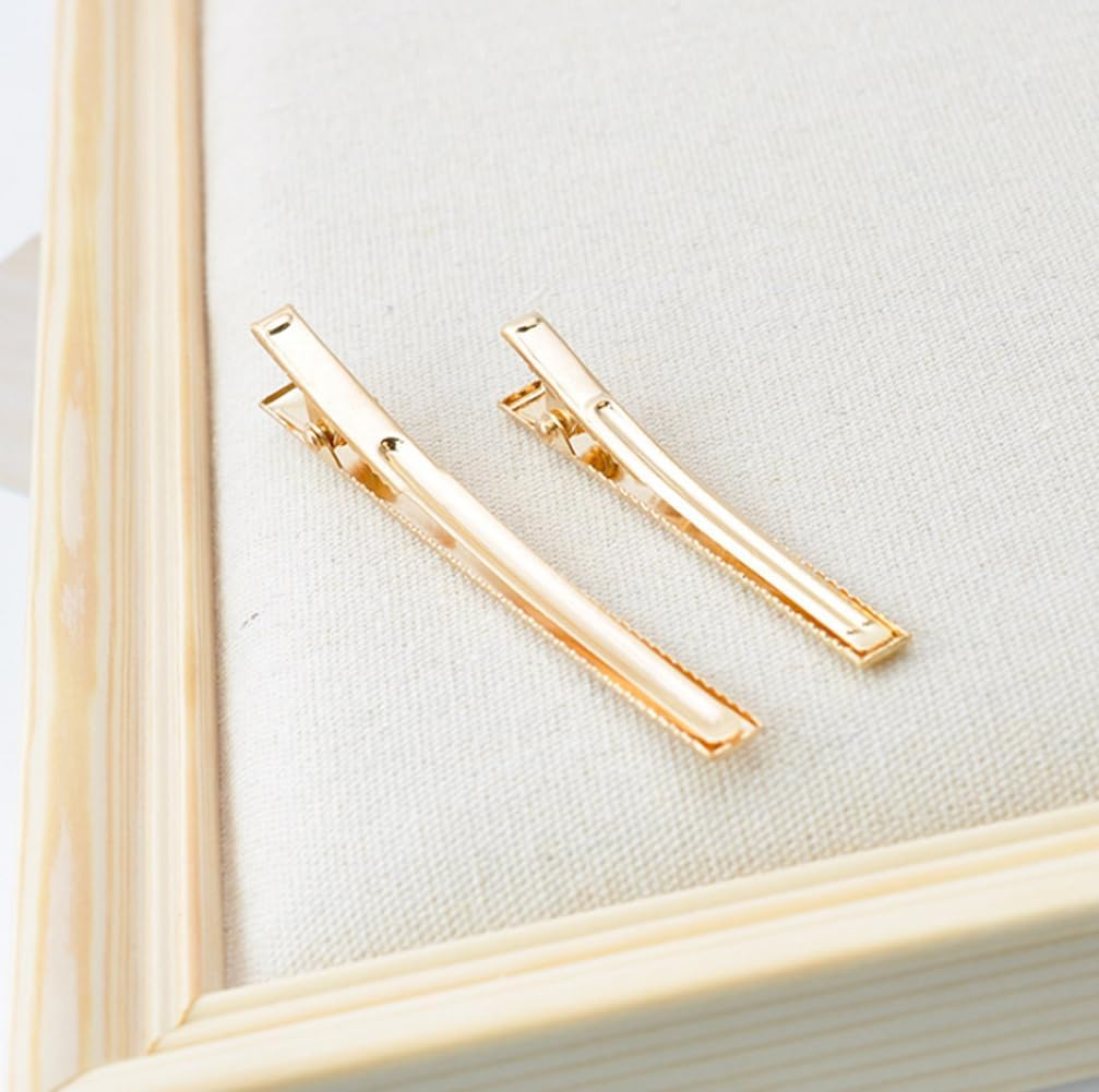 Crocodile Hair Clips Metal 24 Pieces Hair Clips Hairpin Accessories for DIY Hair Styling Art Craft Projects (Gold, 2.4 Inch) image number 4
