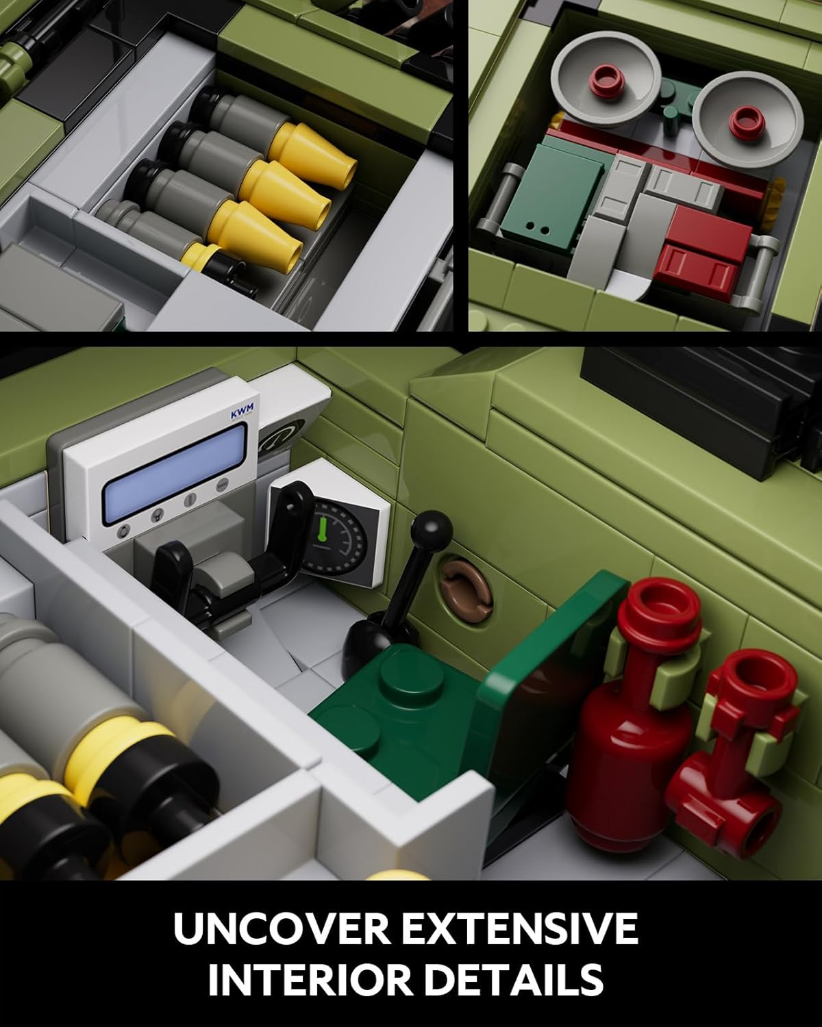 Nifeliz Leopard II A7 Tank, WW2 Military Tank Building Set for Adults, Collectible Army Model to Build and Display, Gift Ideal for Military Enthusiasts (2,069 PCS, NF10269) image number 2