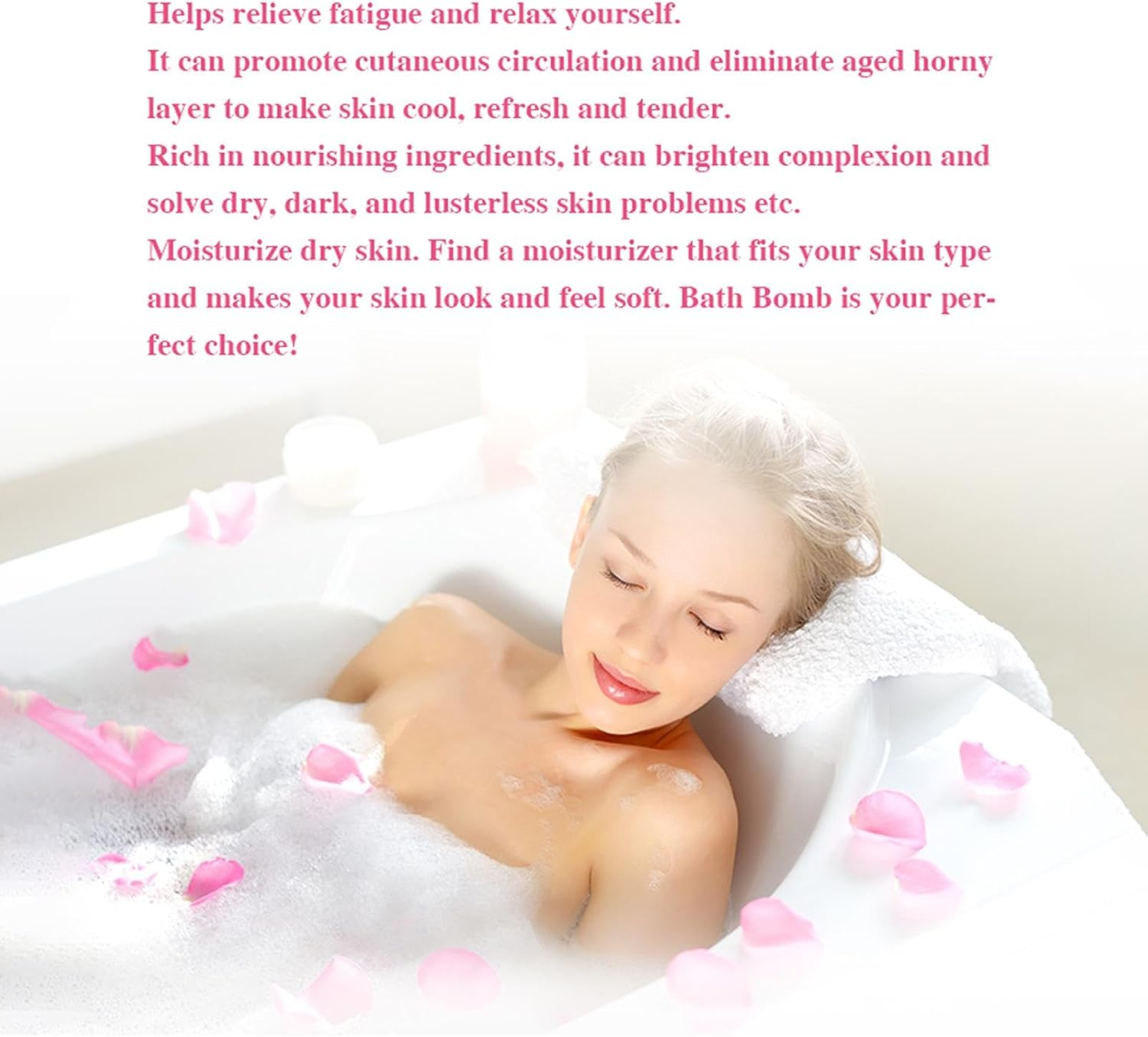 Lyanny Bath Salt Ball - Fizzy Shower Ball Set - Natural Bath Balls Set for Skin Nourishing, Bubble Shower Balls Set of 6, Relaxing Bath Balls image number 3