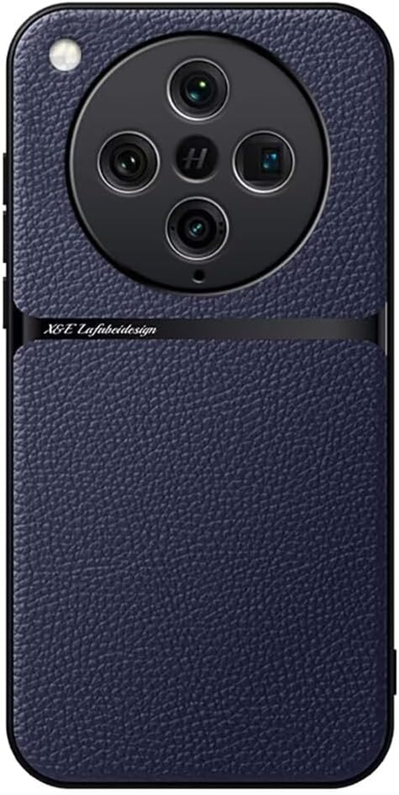 COMAKU Case for Oppo Find X8 Pro 5G, Premium Leather TPU Silicone Hybrid Texture Is Non-Slip and Shockproof Phone Case Cover - Dark Blue