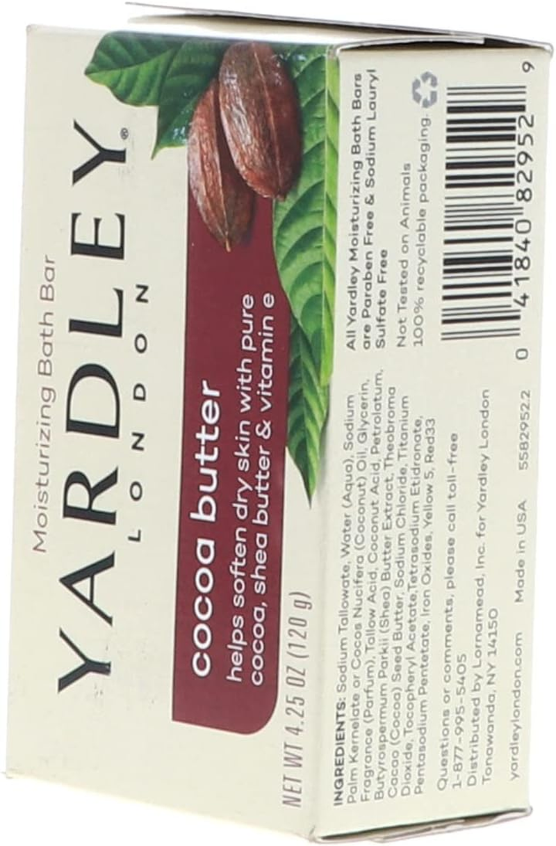 Yardley Moisturizing Bar Cocoa Butter 4.25 Oz (Pack of 2) image number 4