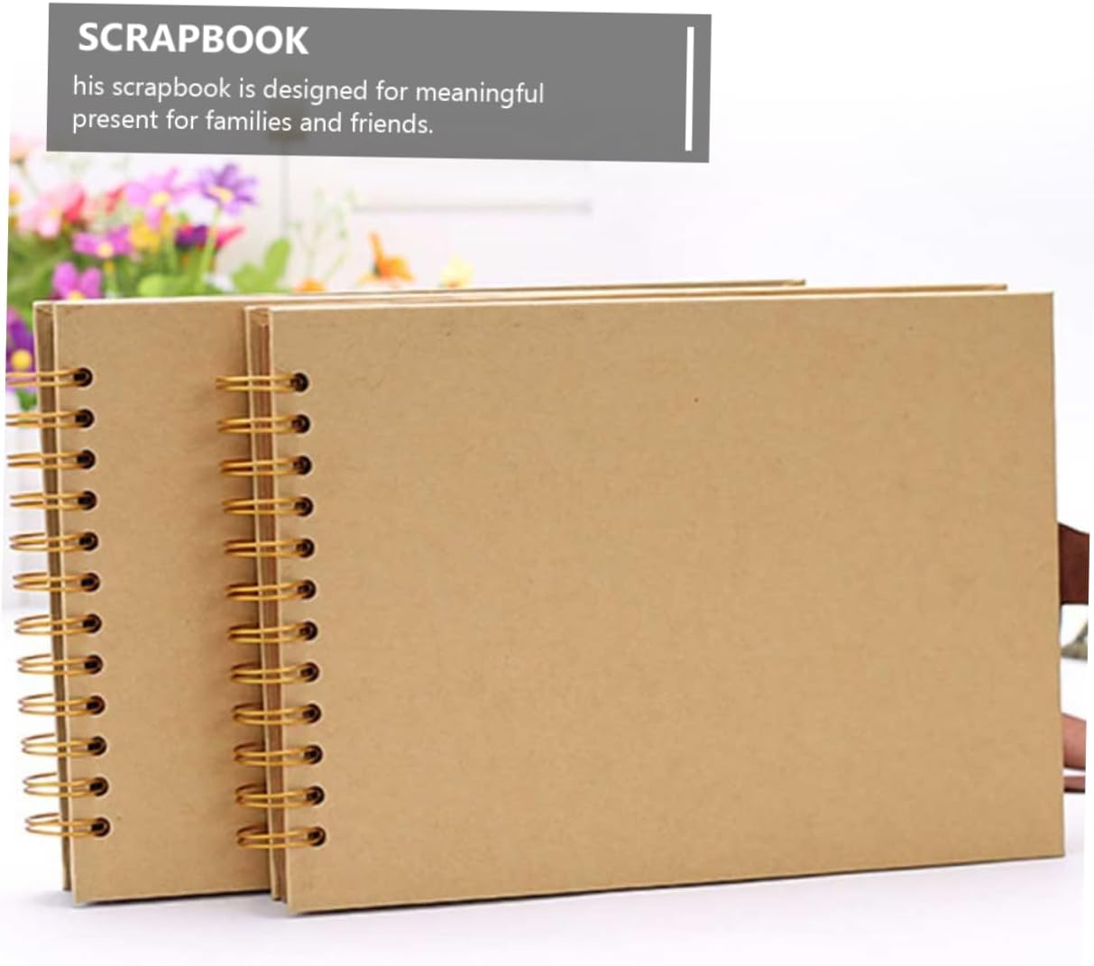 STOBAZA DIY Photo Album Scrapbook with Hard Cover Page Turning Design Retro for Memory Recording for Preserving Photos and Personal Stories