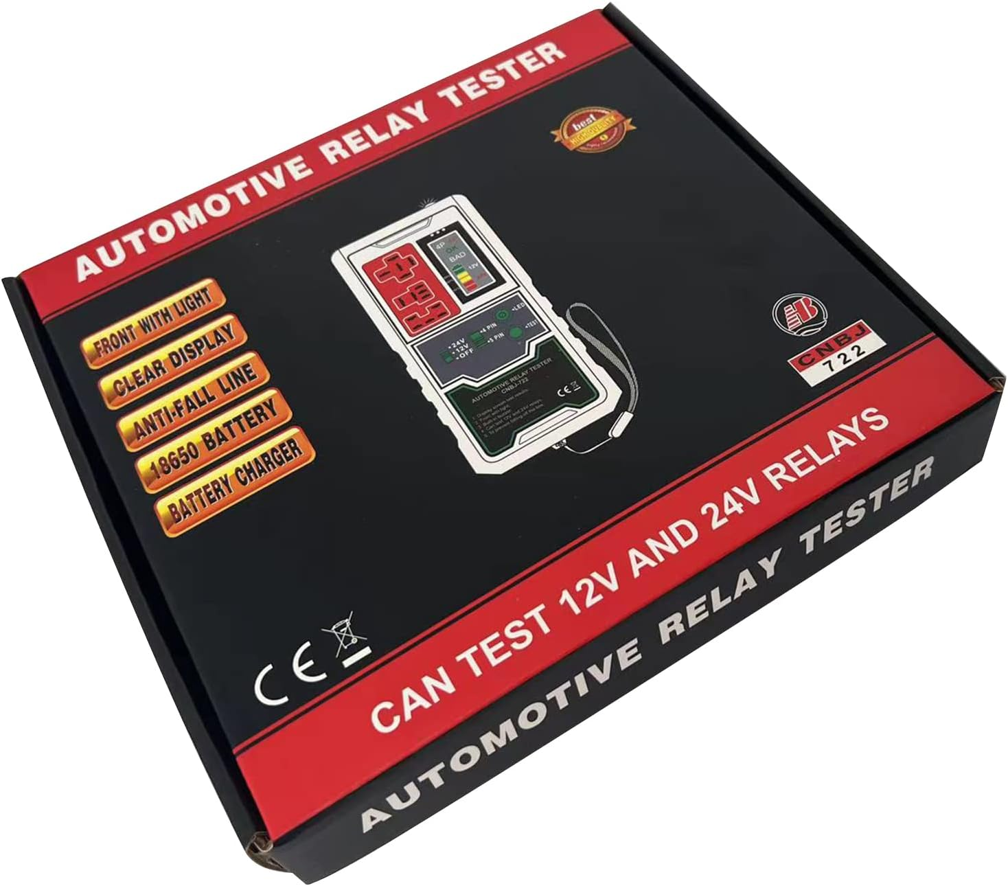 Domary 12V 24V Automotive Electronic Relay Tester Car Battery Checker LED Indicator Light Car Relay Tester Auto Diagnostic Tools image number 4