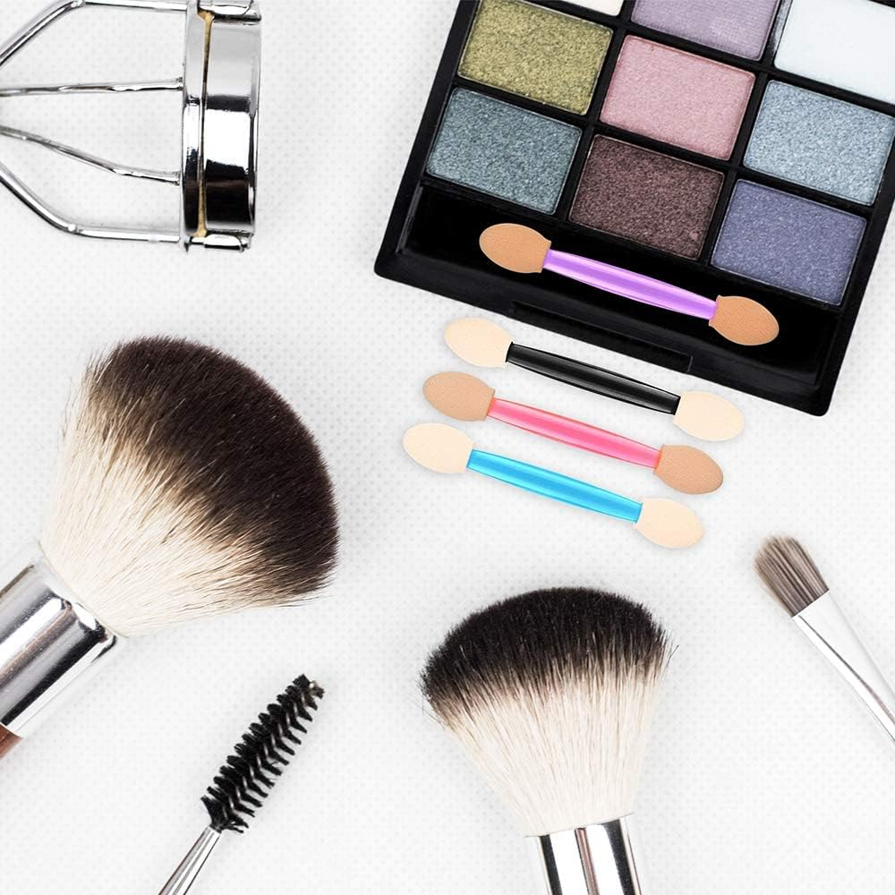 Eyeshadow Applicators, Eyeshadow Brush Sponge Applicator 50Pcs Disposable Eyeshadow Brush Eyeshadow Sponge Brush Eye Makeup Applicators(Black) image number 4