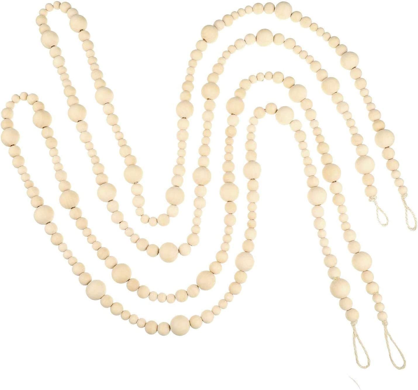 100Pcs DIY Natural Wooden Beads Unfinished round Wooden Loose Beads for Crafts,Bracelet, Big Natural round Ball Wood Beads (10Mm) image number 3