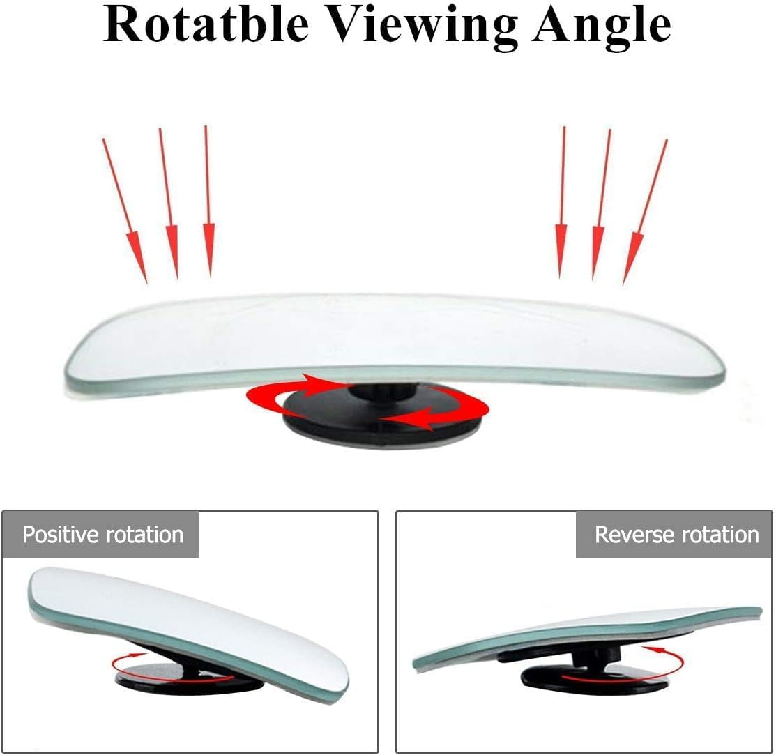 Wildauto Blind Spot Mirror, Rectangle Adjustable Car Auxiliary Universal Wide Angle Mirror for Universal Cars (Adhesive, 2Pcs) image number 1