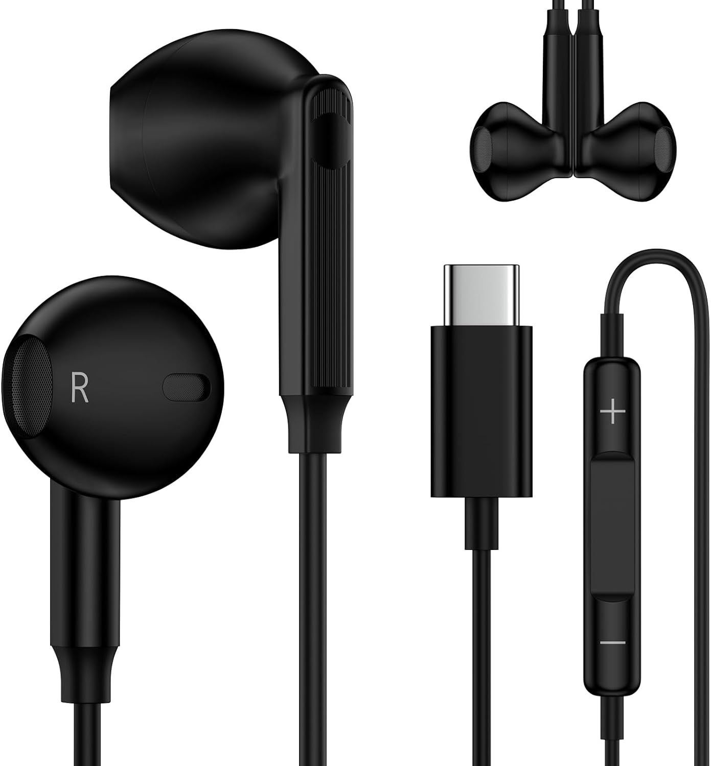 Samsung S25 Ultra USB C Headphones Wired Earbuds for Galaxy S25+ S25 Edge S24 Ultra S23 FE/A26 A36 A56 A35/Z Fold Flip 6, In-Ear Type C Earphone with Mic & Volume Control Hifi Stereo Noise Cancelling
