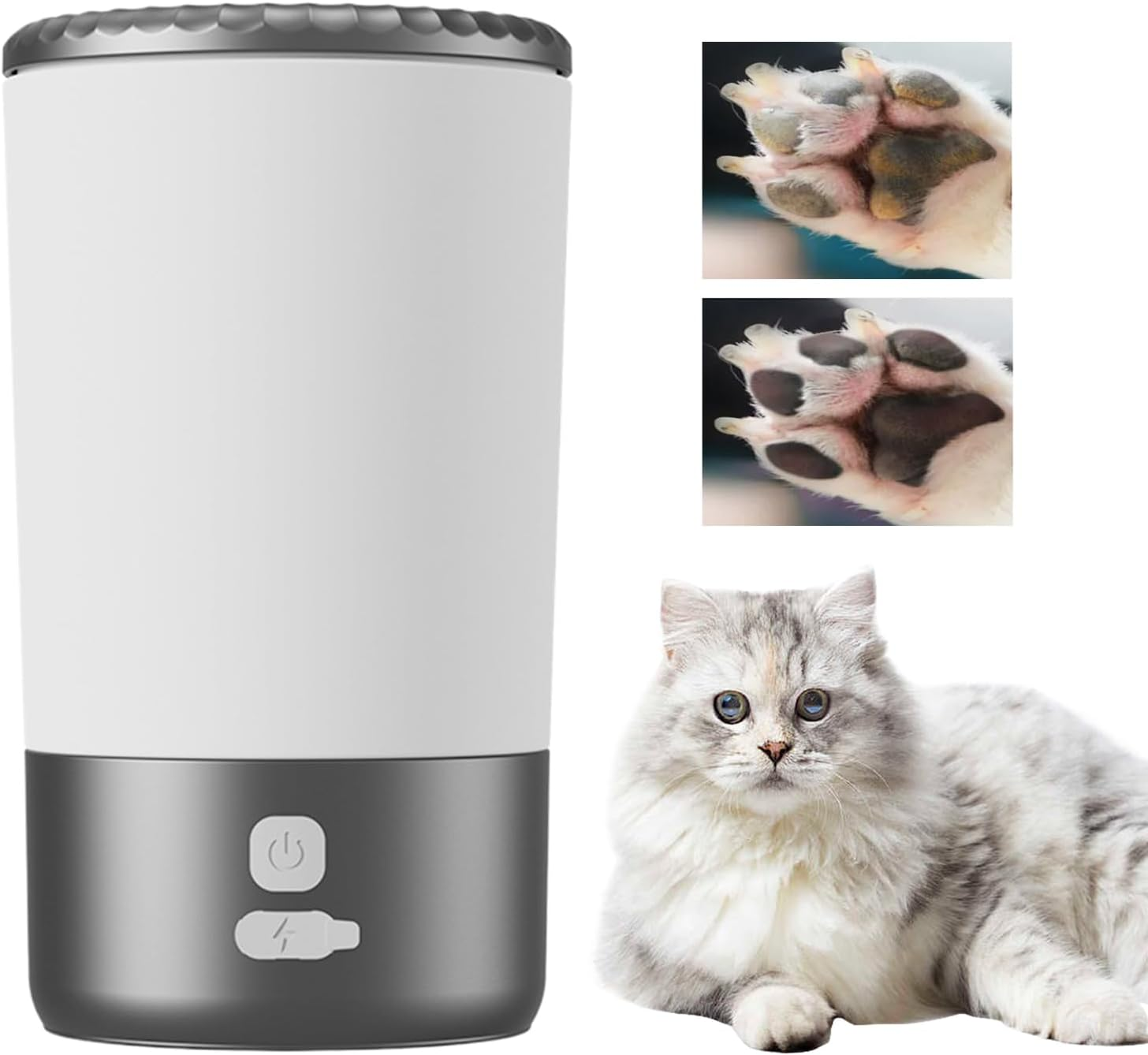 Dog Paw Cleaner, Automatic Washer for Dogs Foot, ABS & Thermoplastic Rubber Puppy Foot 376G Plunger, 500Mah Electric Pet Paws Cleaning Tool for Dogs, Kittens, Pets Walking, Garden, Backyard and Home image number 3